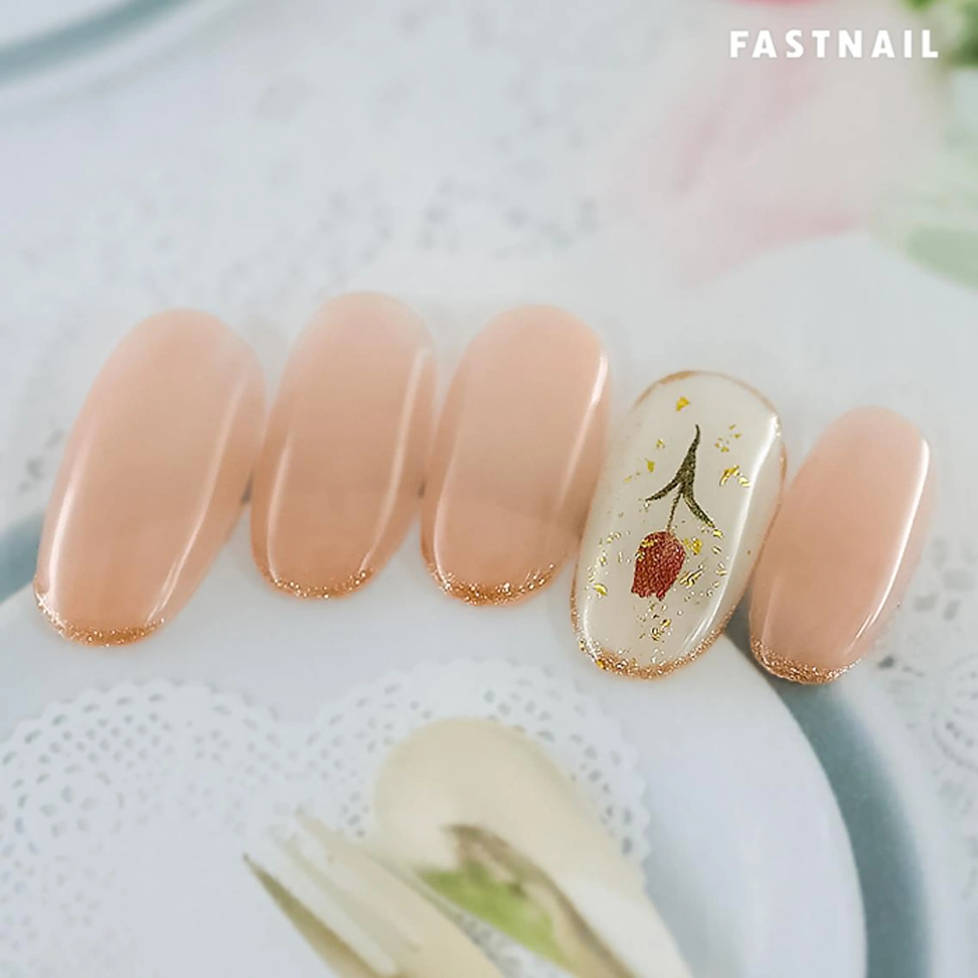 ネイル フラワーネイル フットネイル フレンチネイル ジェルネイル ワンカラーネイル ファストネイル ロコ 春日のネイルデザイン