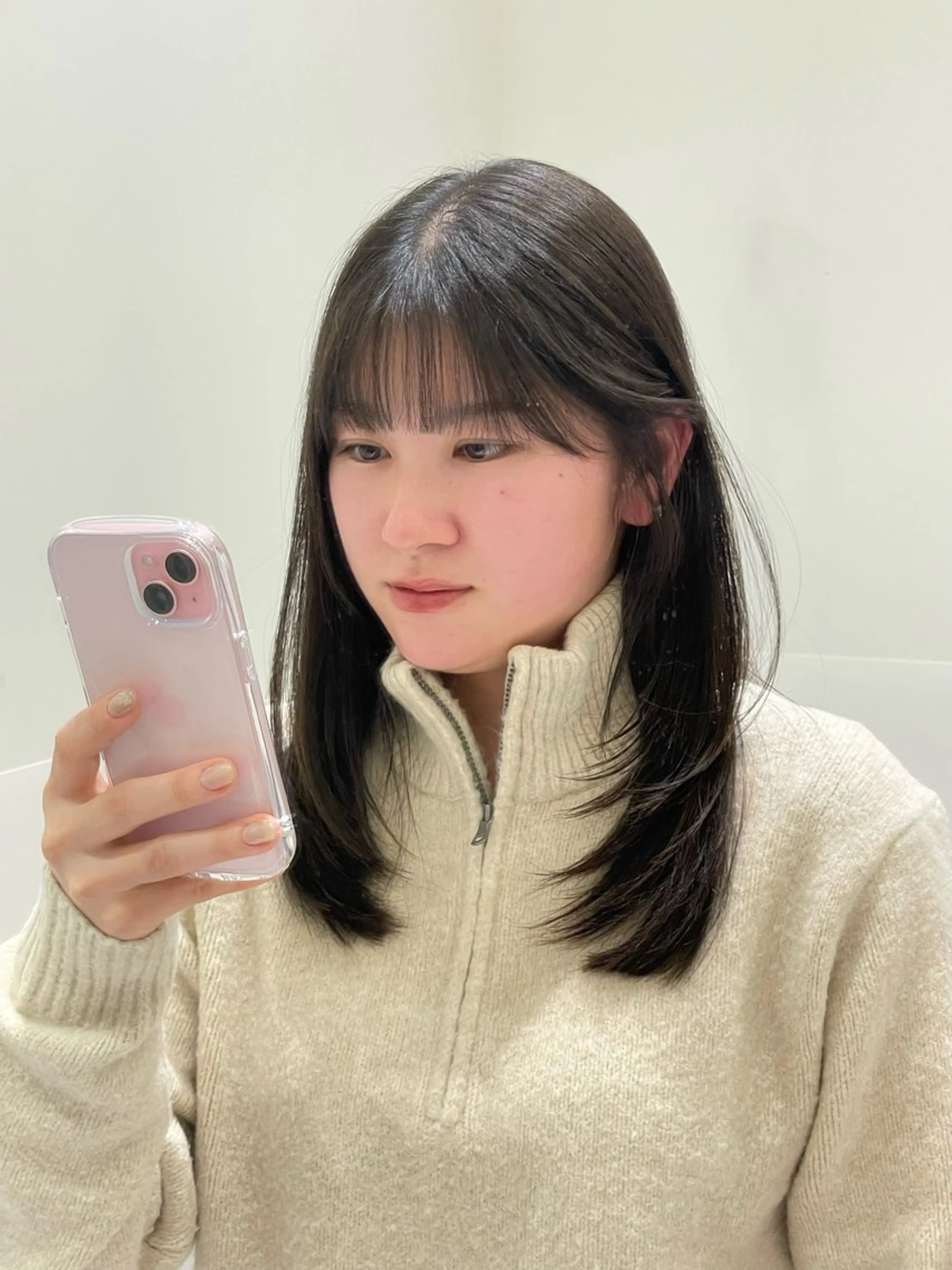 セミロング 韓国風ヘア レイヤーカット カット ヘアカラー トリートメント ❤︎︎韓国ヘア❤︎︎ 𝑺𝒉𝒊𝒉𝒐のヘアスタイル