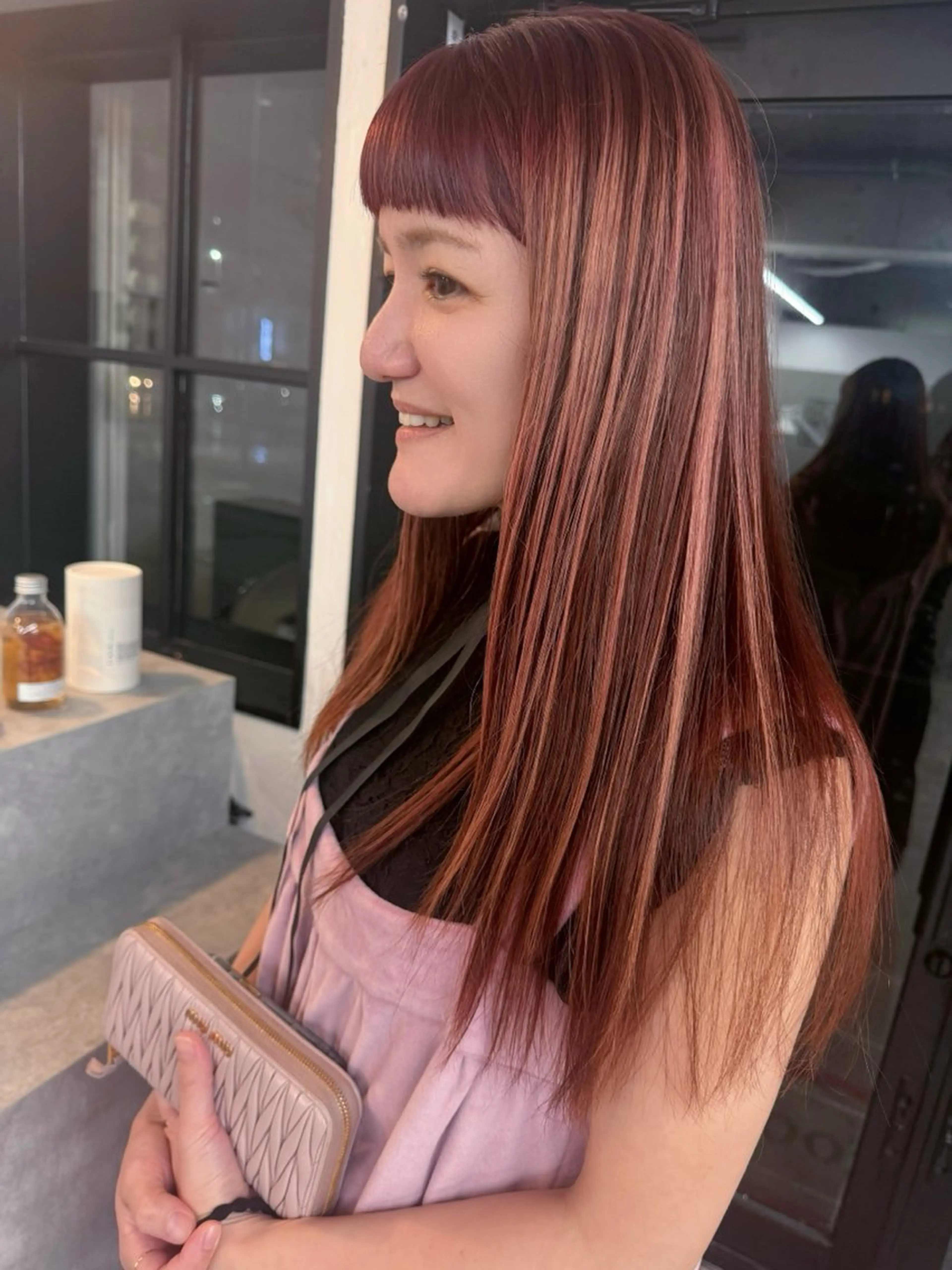 セミロング カット ヘアカラー トリートメント miloc🫧 MOMOYOのヘアスタイル