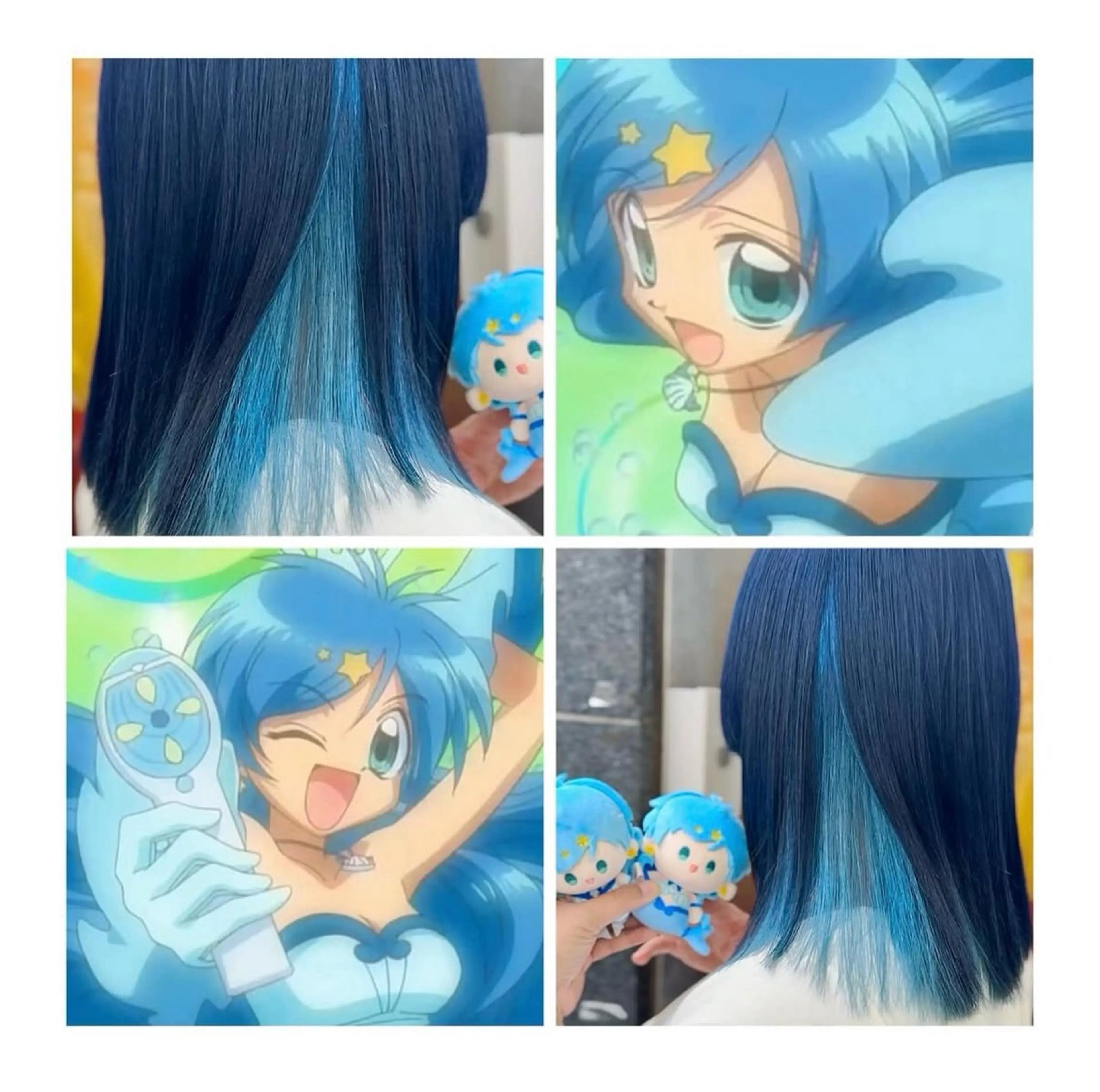 ミディアム カラー ブルーカラー ヘアカラー GARU-ガル-所属・TSUNO🦖 派手髪/オタク美容師のヘアスタイル