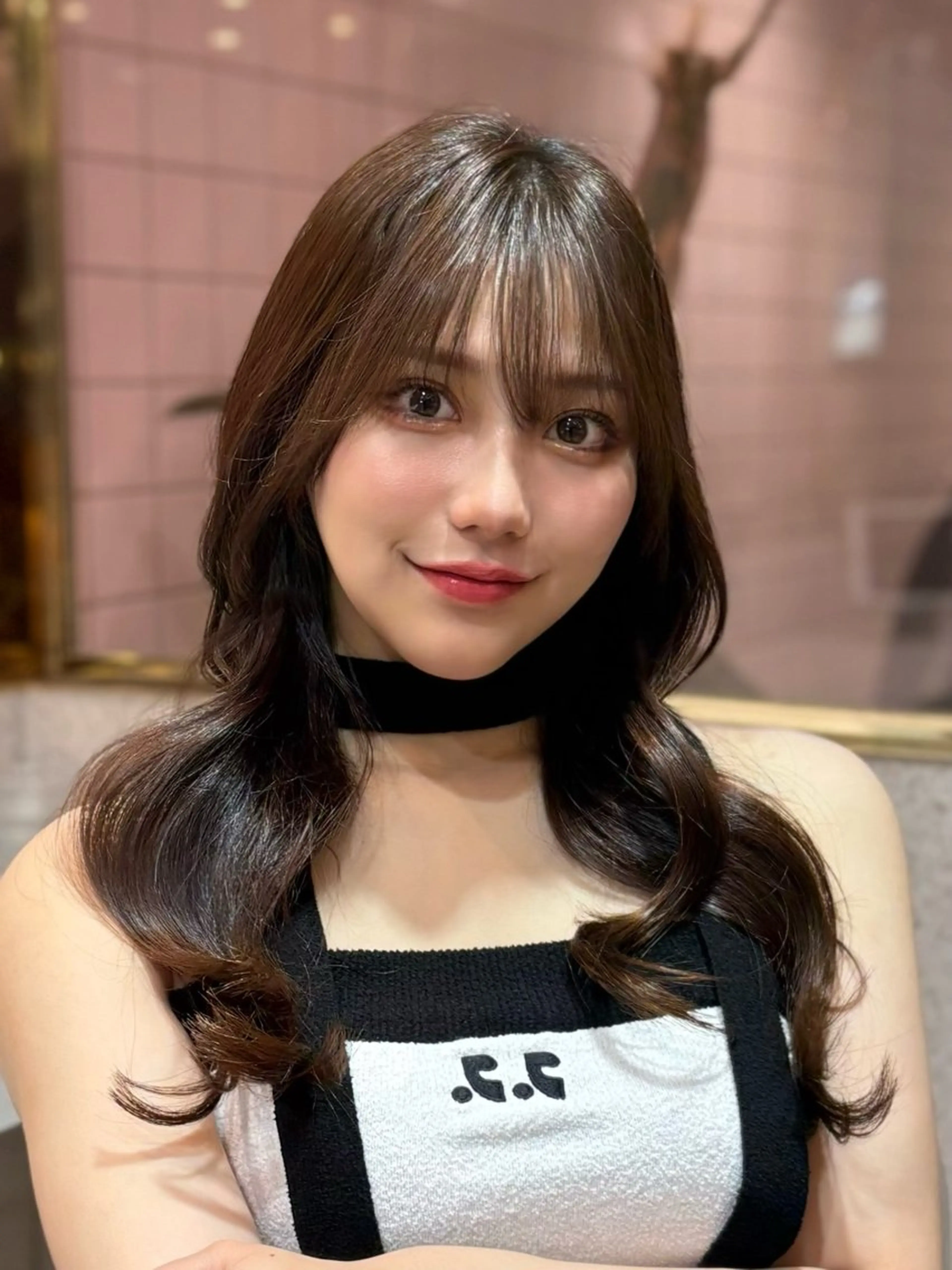 ロング カラー パーマ ヘアアレンジ メンズ キッズ カット トリートメント 新宿/小顔レイヤー/ 顔まわり/西慶太朗のヘアスタイル