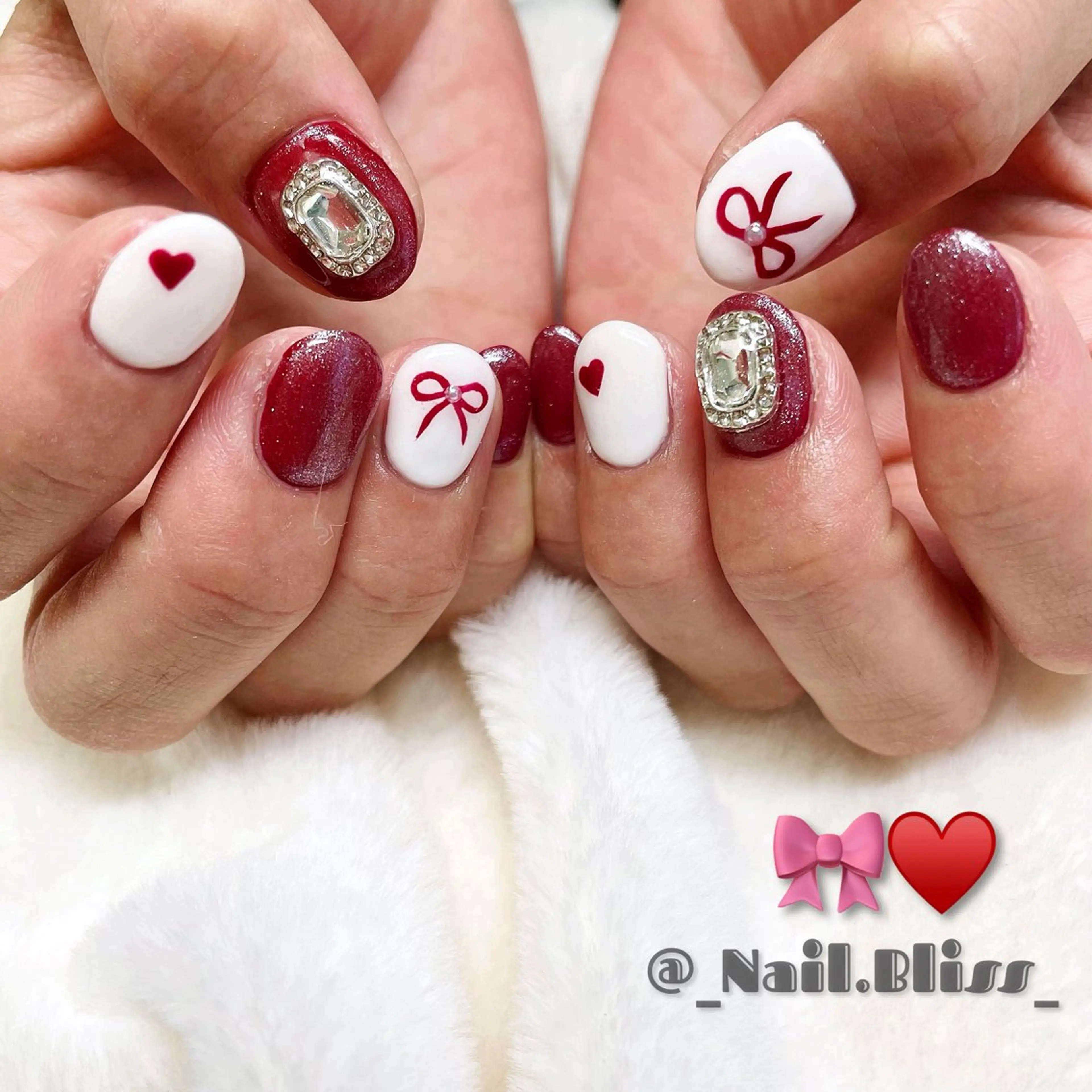 ネイル ボルドー ハンドネイル NAIL BLISSのネイルデザイン