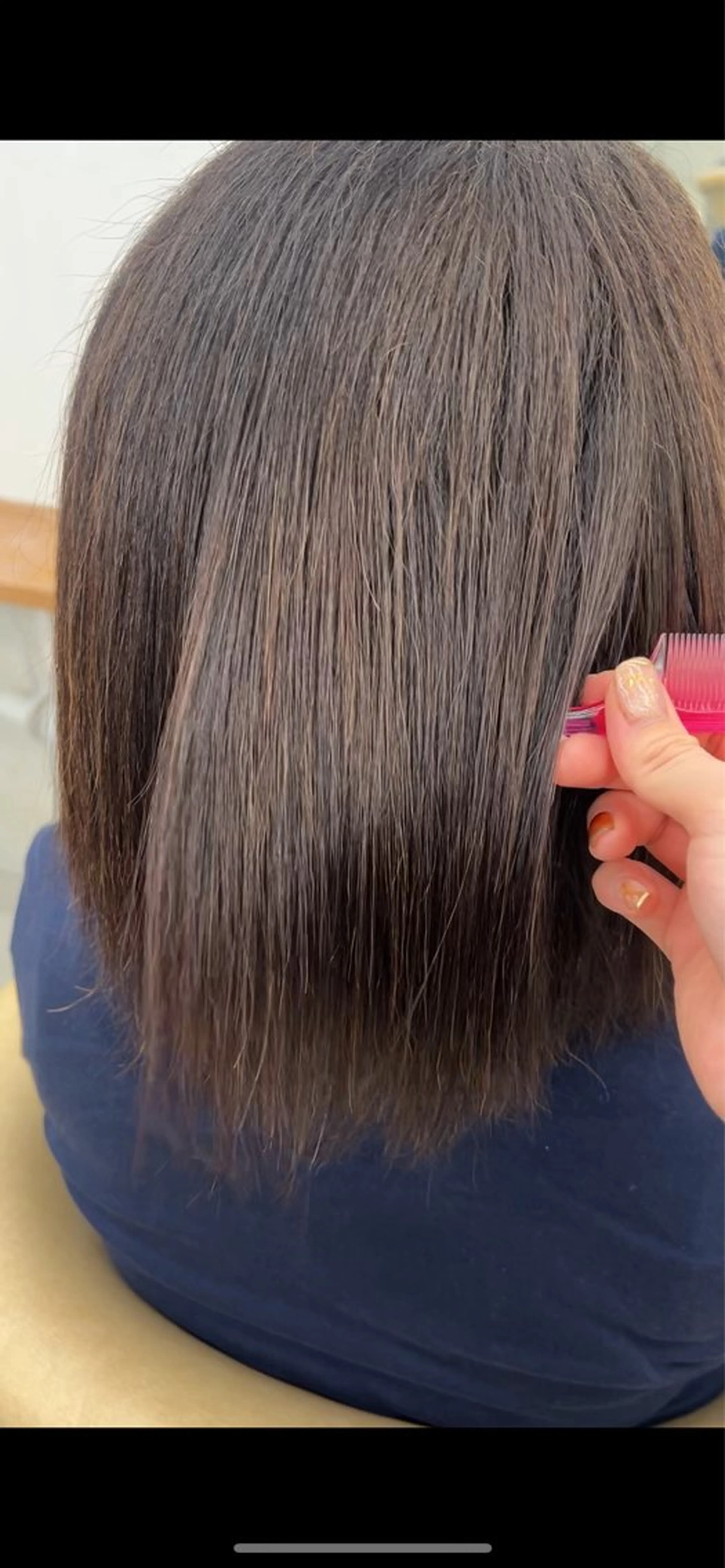 ミディアム ボブ/縮毛矯正/艶髪 /さのまなみのヘアスタイル