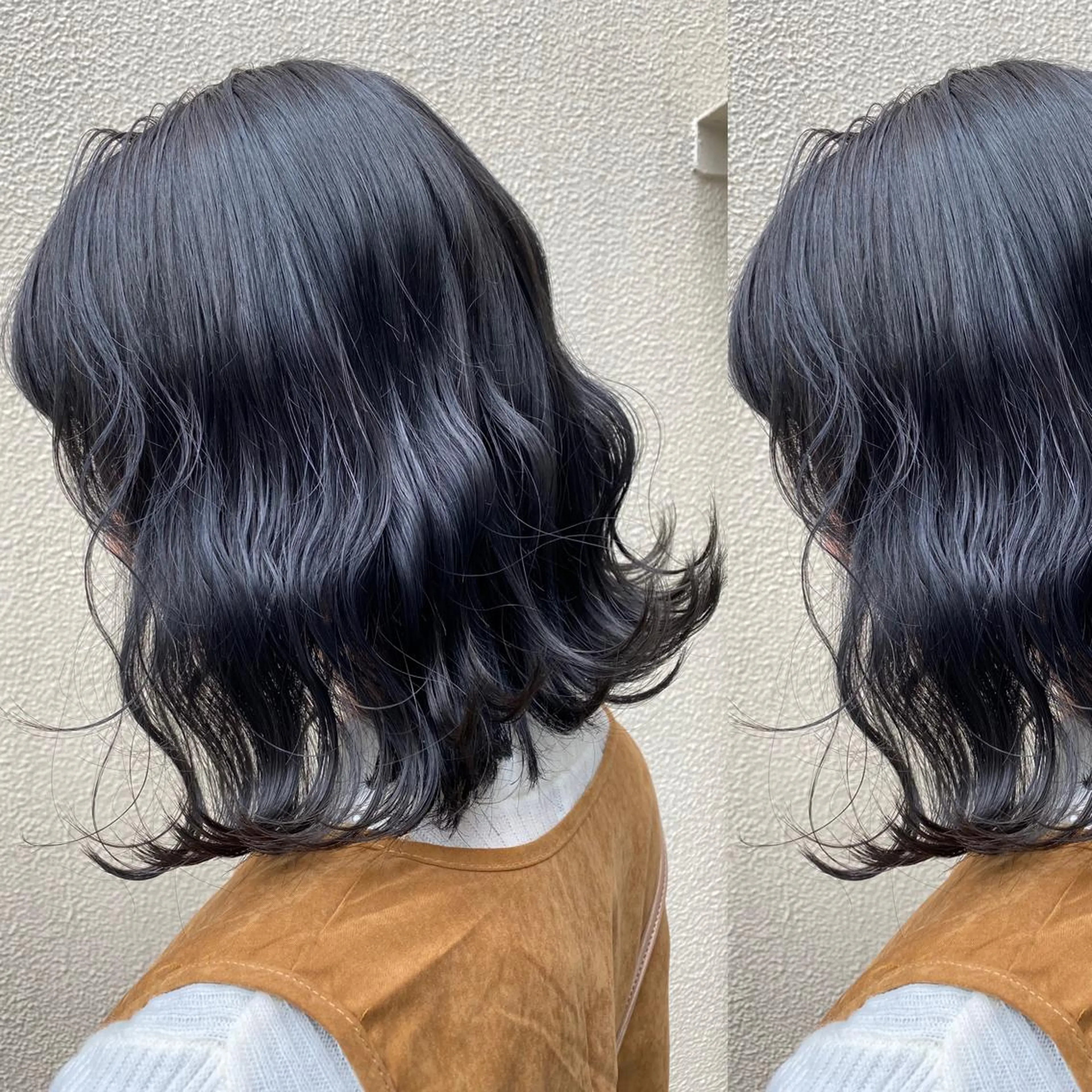 ミディアム カラー ダブルカラー カット ヘアカラー トリートメント ツキノキ ミナのヘアスタイル