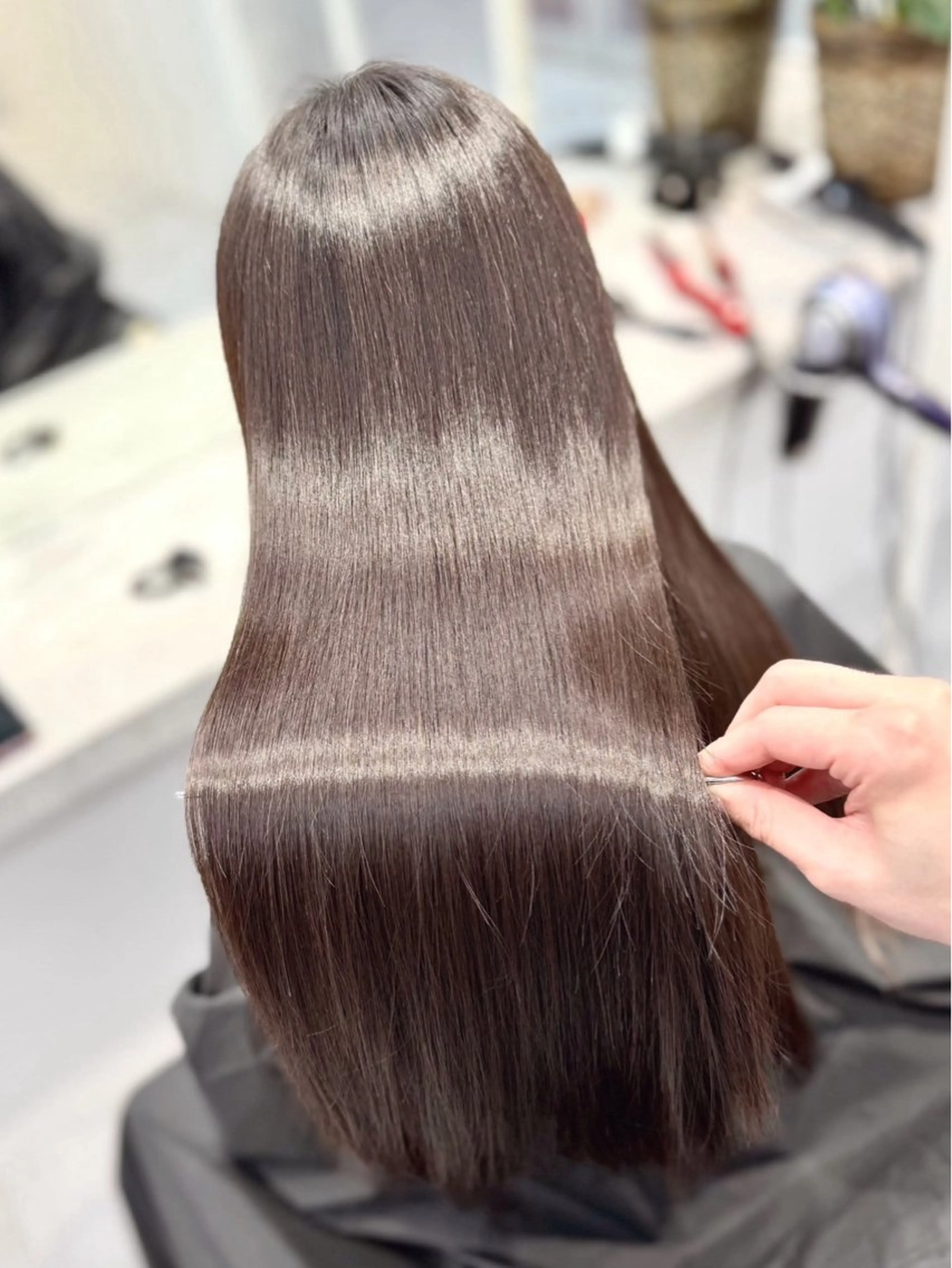 ロング 美髪改善ストレート/ 植村友哉のヘアスタイル