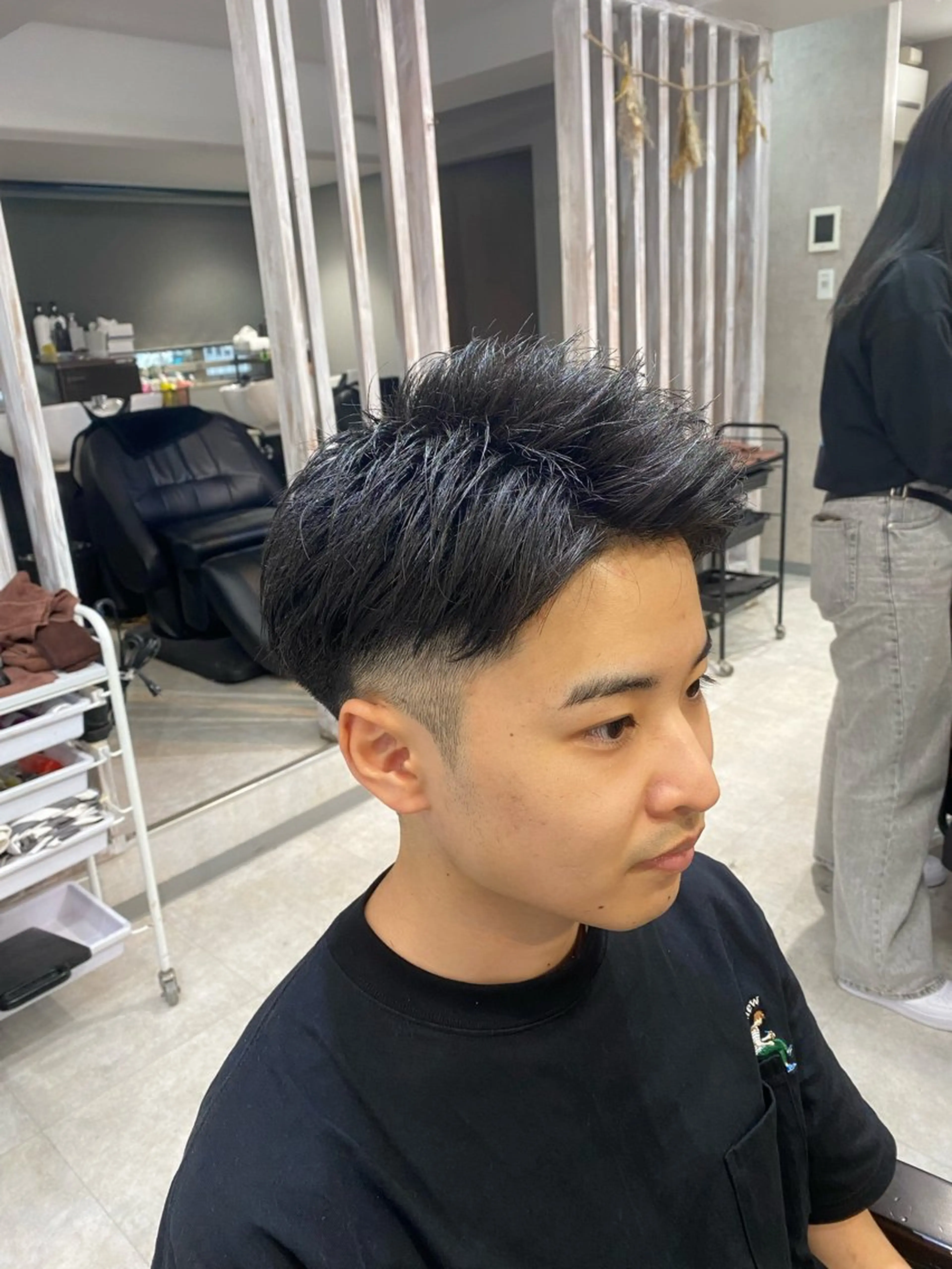 ショート メンズ アップバング フェードカット 🐉『メンズ美容師』 吉田龍星🐉のヘアスタイル