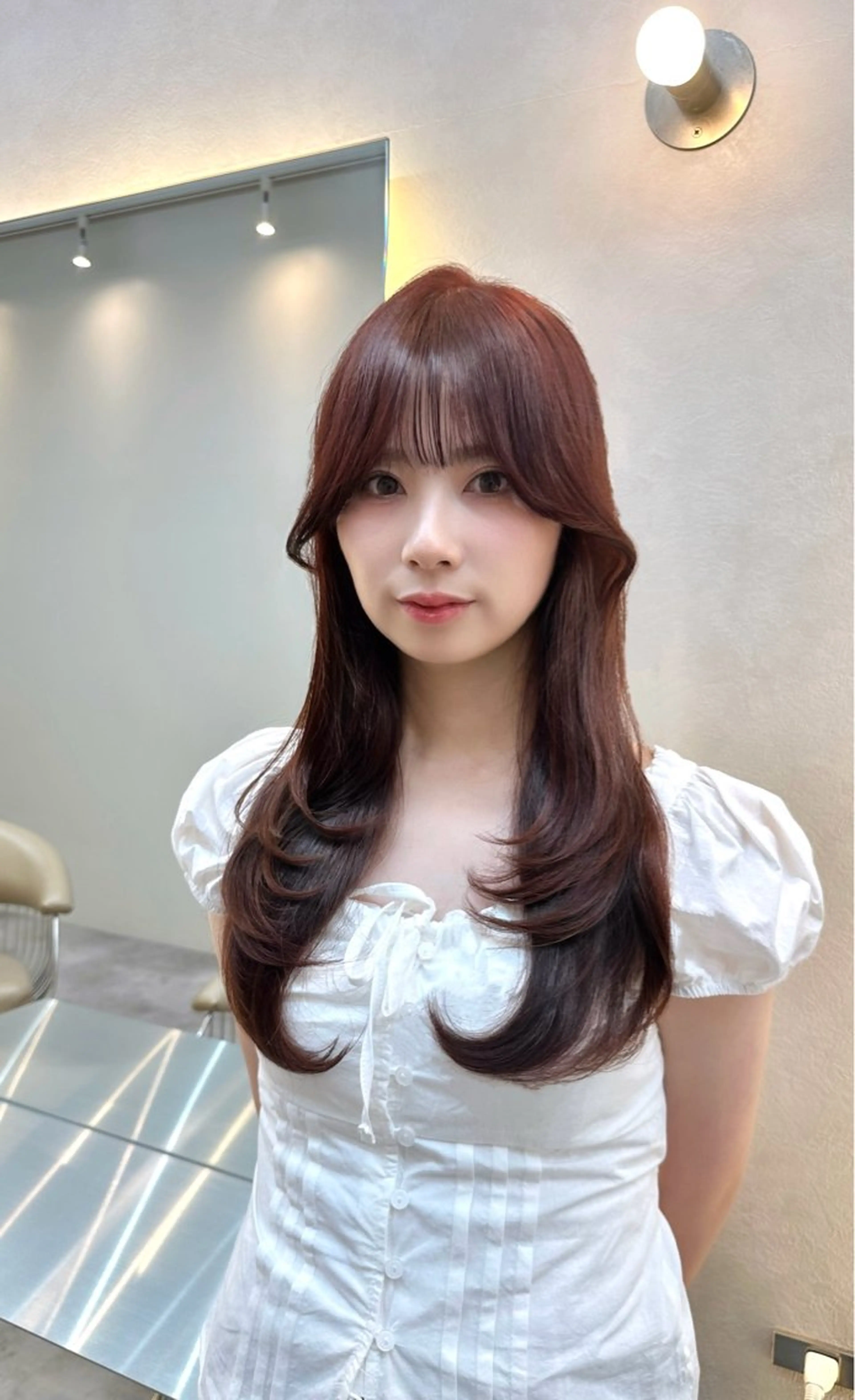 ロング カット ヘアカラー 仙台/韓国風レイヤー 髪質改善/佐藤 史弥のヘアスタイル