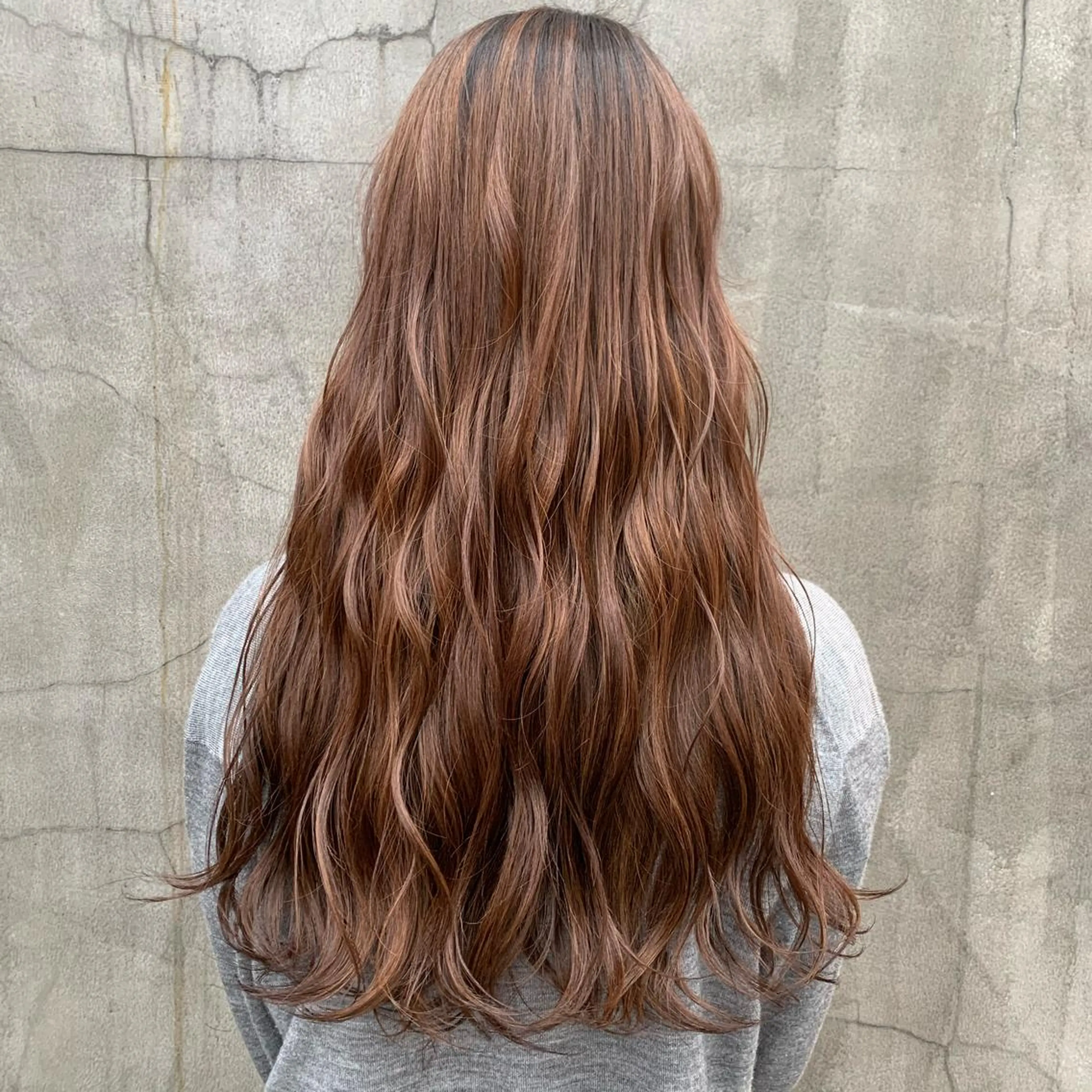 ロング カラー 髪質改善カラー&TR 縮毛矯正/弱酸性矯正のヘアスタイル