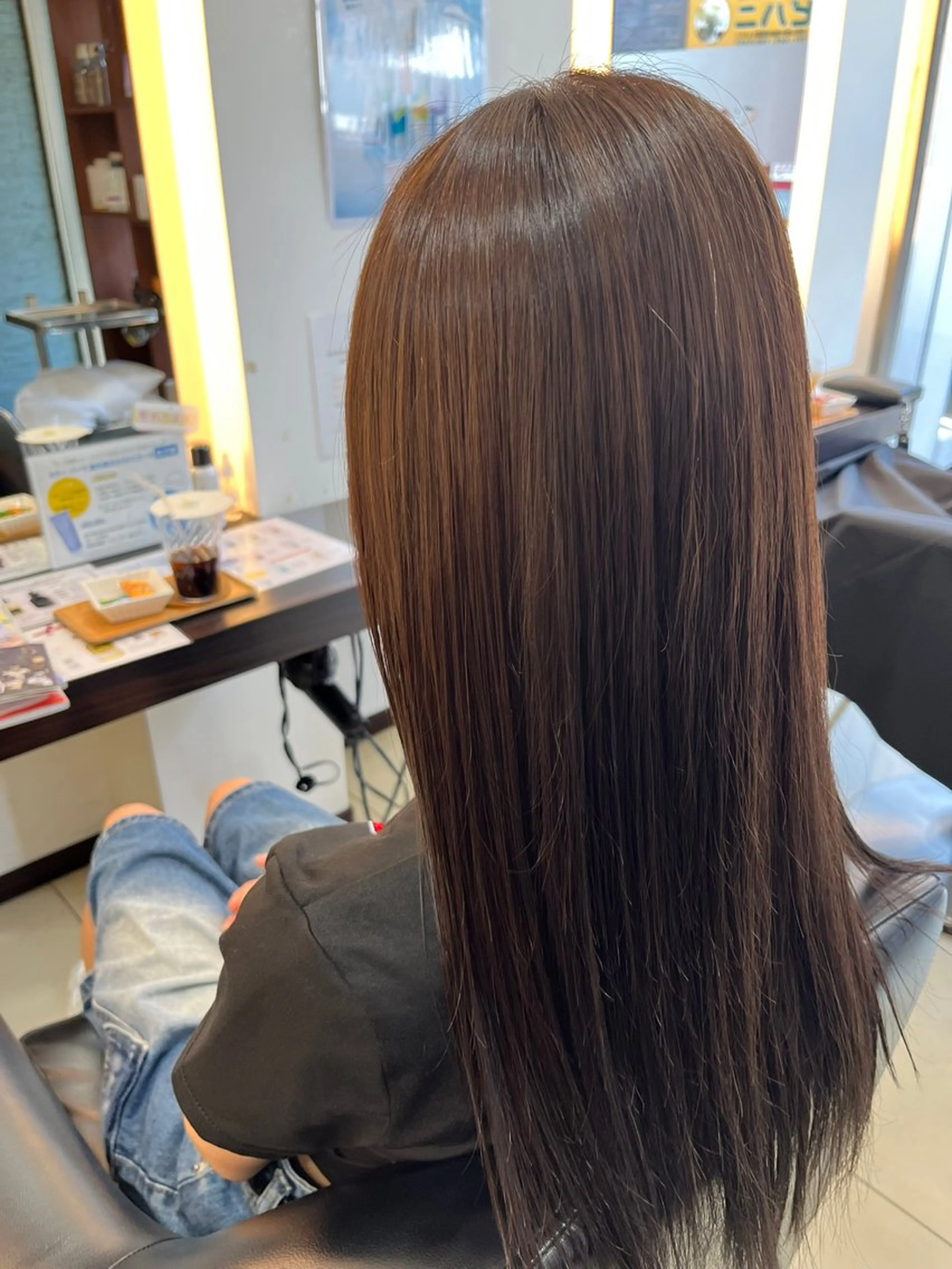 ロング ロング 縮毛矯正 吉田 隆之介のヘアスタイル