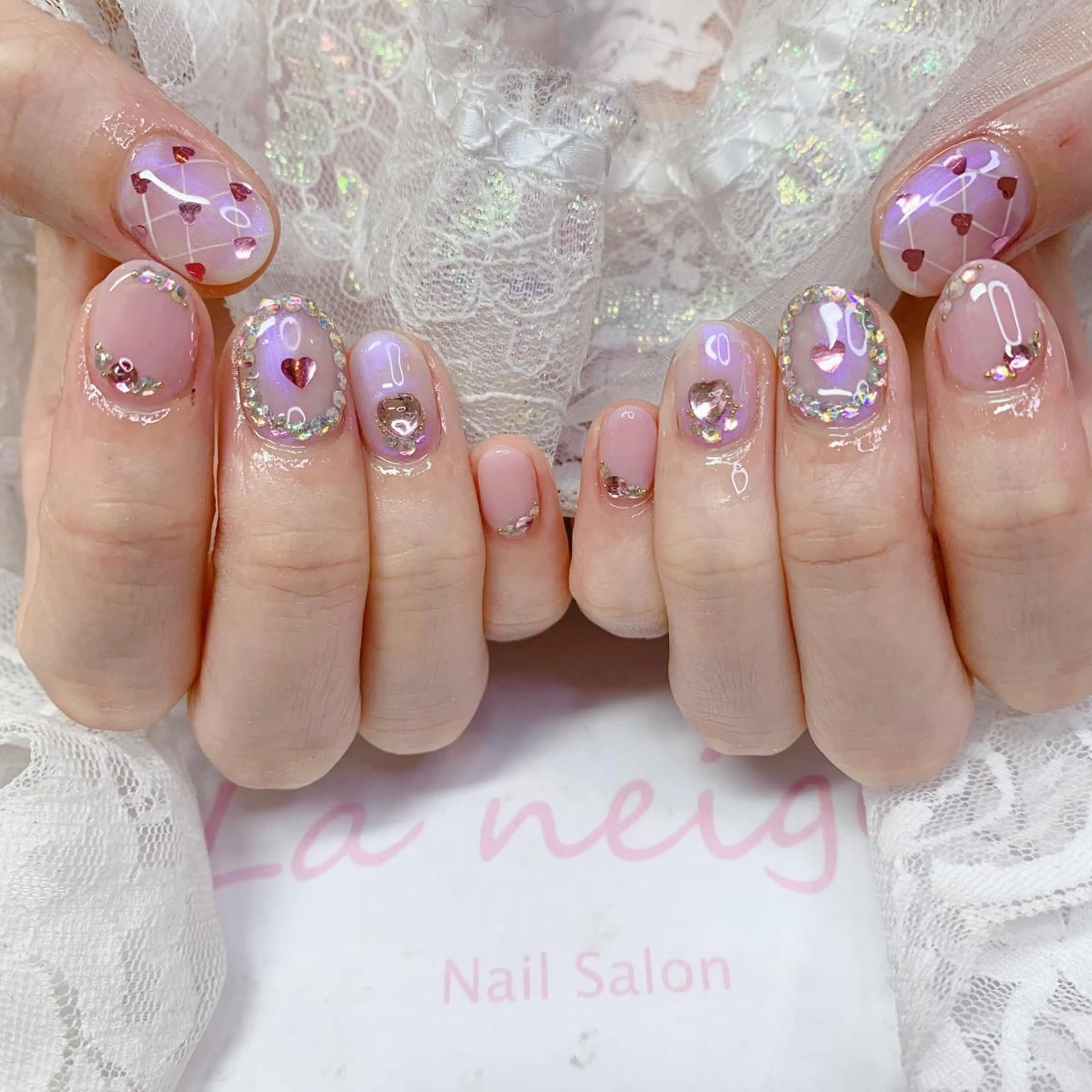 ネイル ハンドネイル La neige* yuki 🥯🍑のネイルデザイン