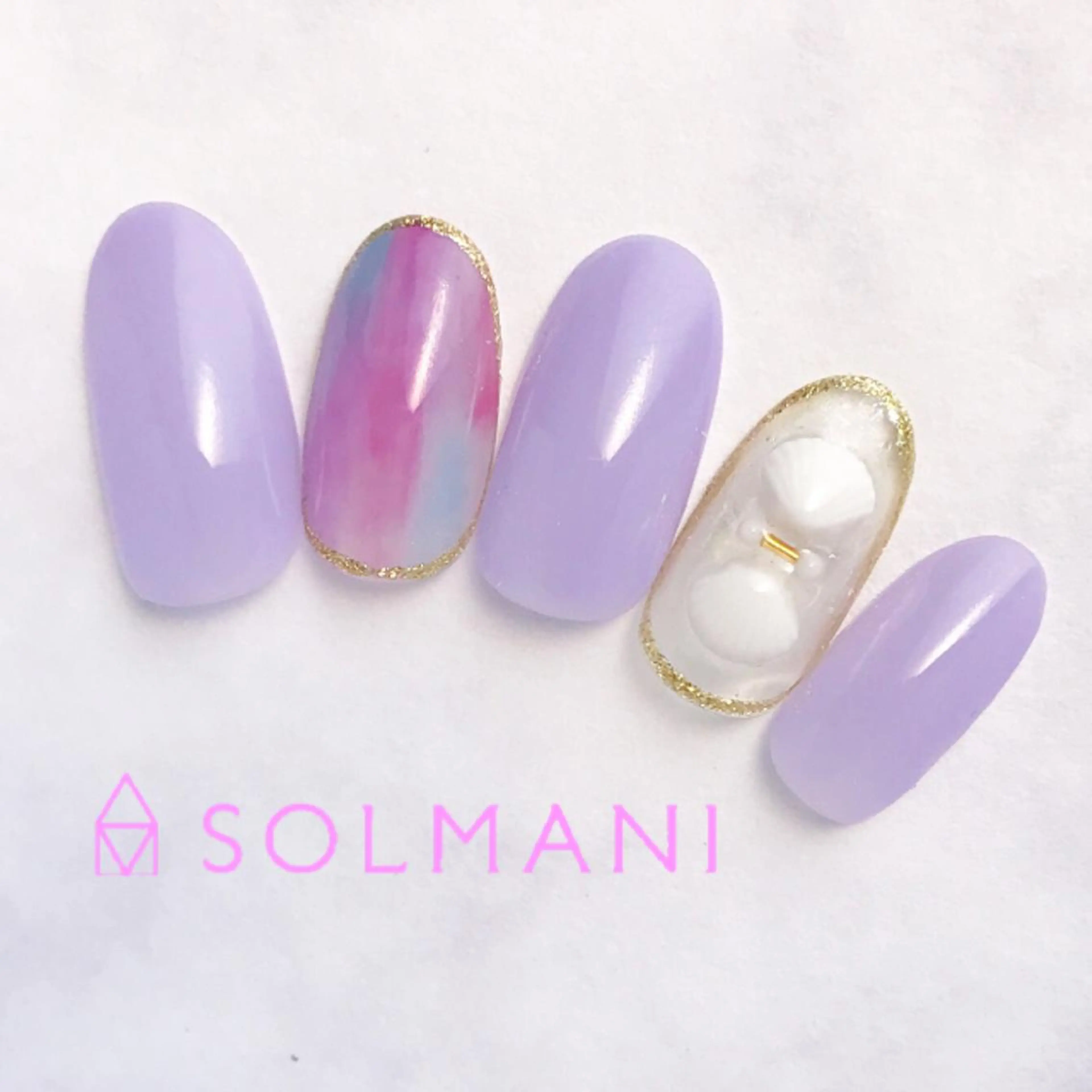 ネイル 夏ネイル SOLMANI 予約担当のネイルデザイン