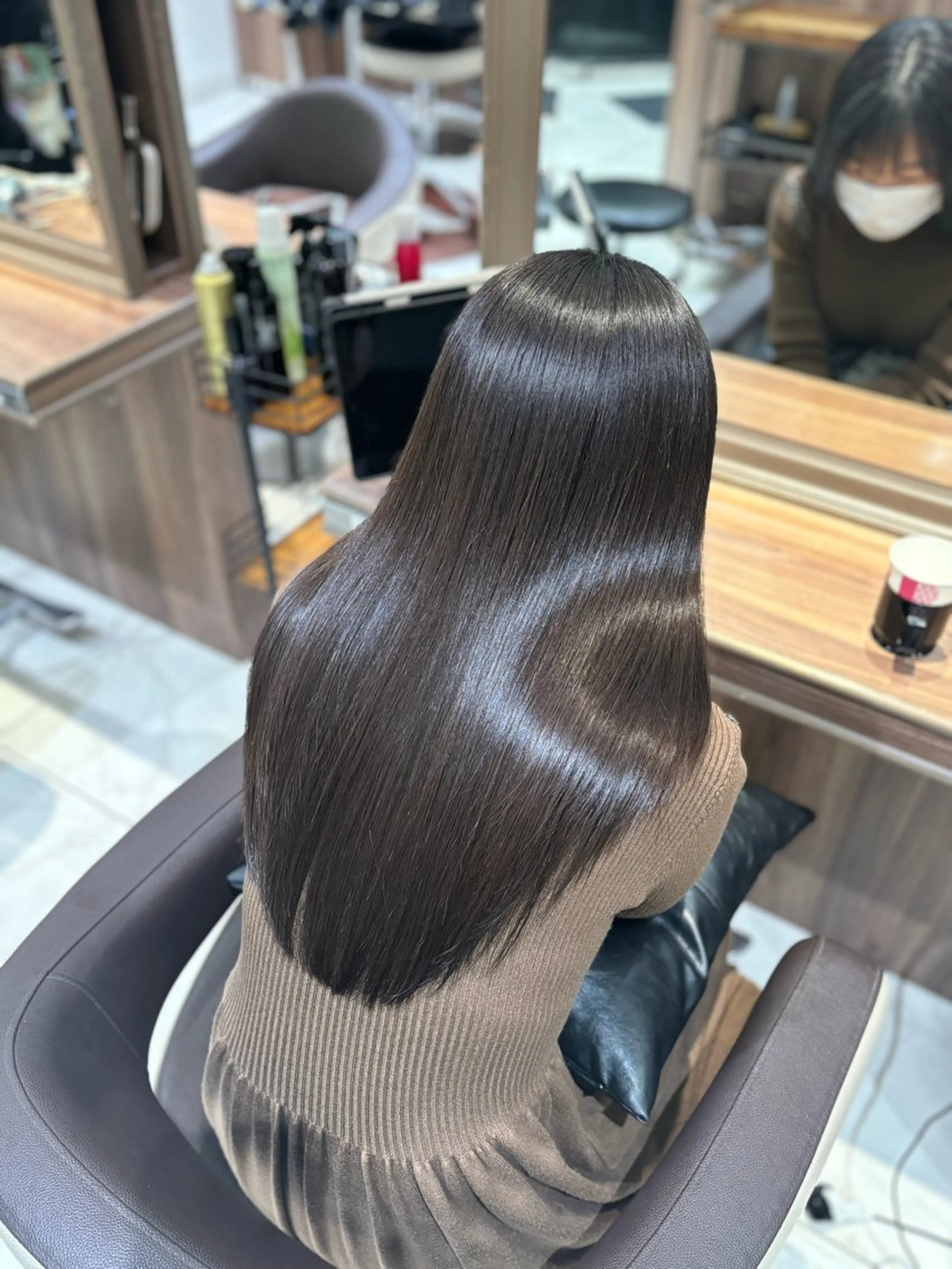 ロング ツヤ髪縮毛矯正💫/ ハイトーン/あゆみのヘアスタイル