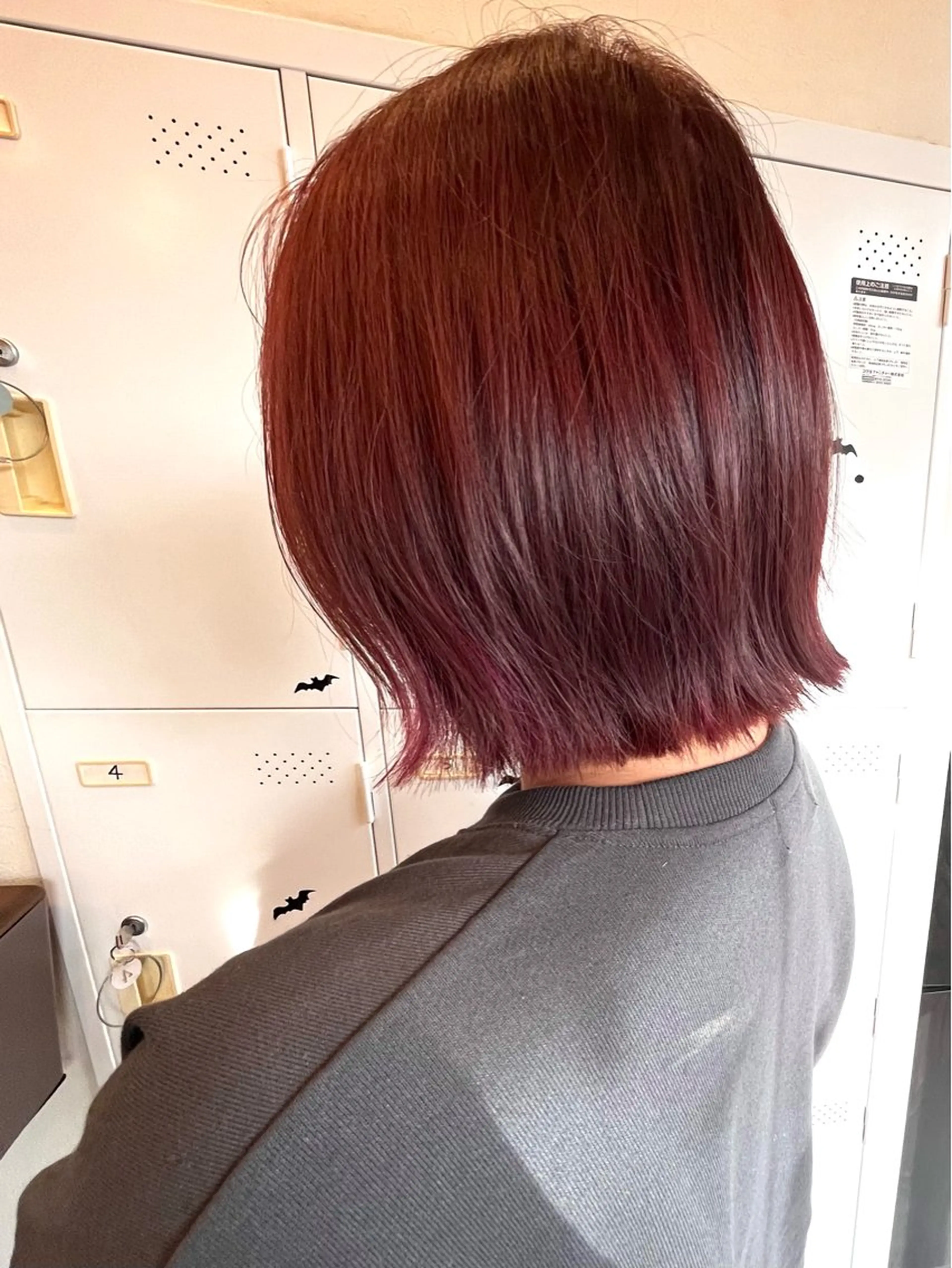 ショート ピンクブラウン ボブ くびれヘア 高槻/LOREM/ Akiraのヘアスタイル