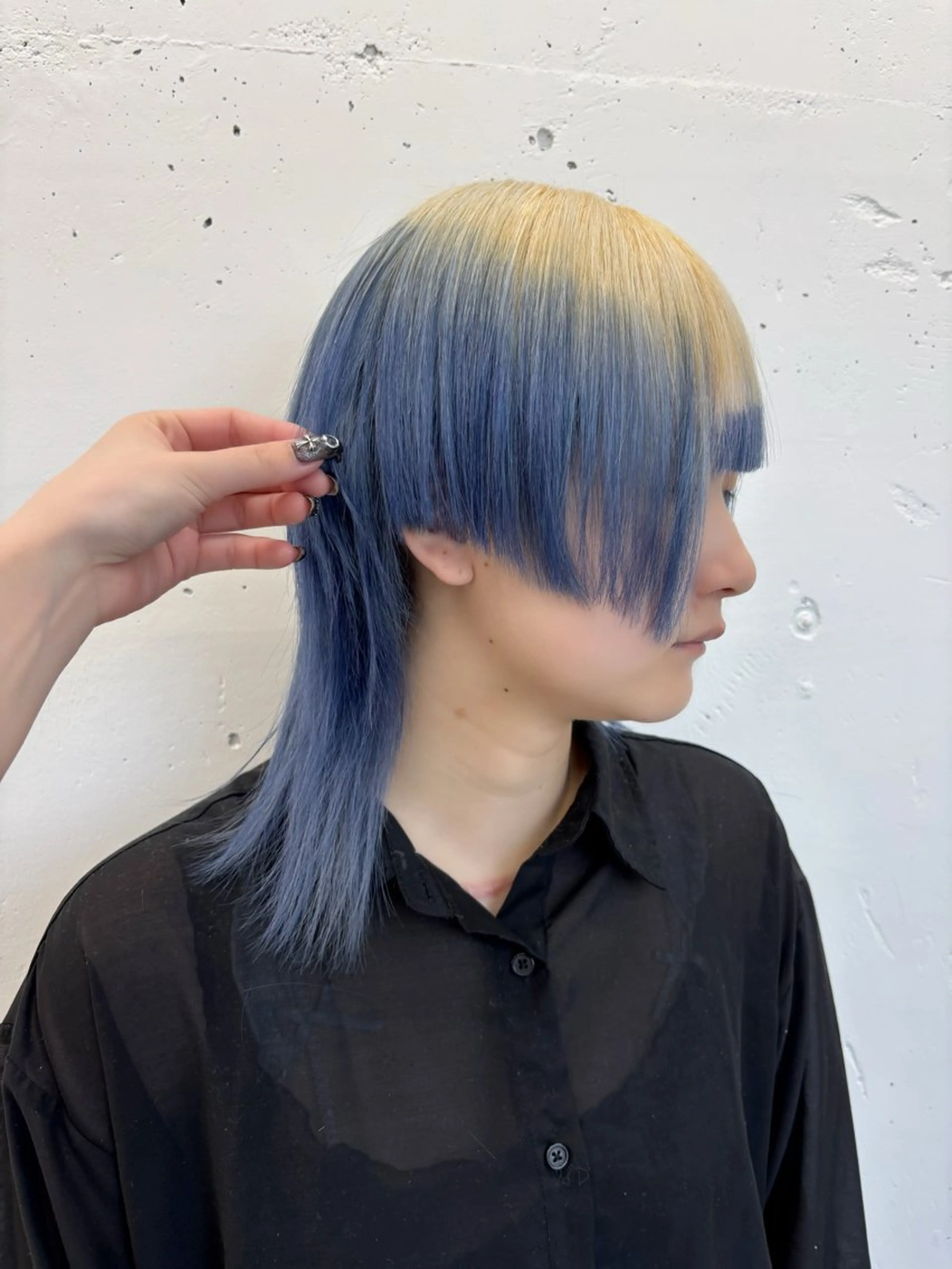 ミディアム カラー ブルーカラー ヘアカラー トリートメント 🫧‪Ameri🫧 JILLSTUDIOのヘアスタイル