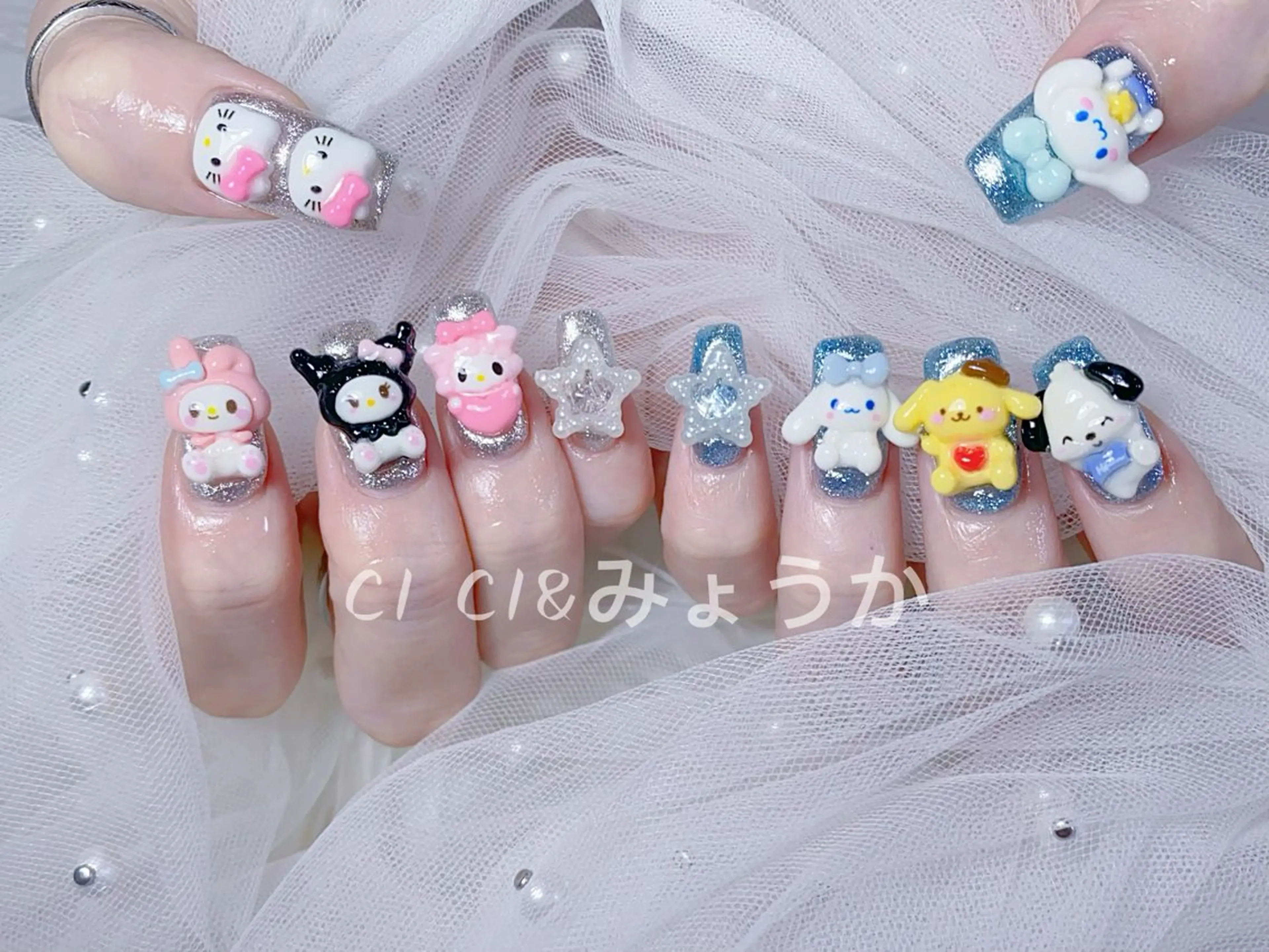 ネイル チークネイル 長さ出し フットネイル ジェルネイル グラデーション ハンドネイル cici所属・CI CI nailのネイルデザイン