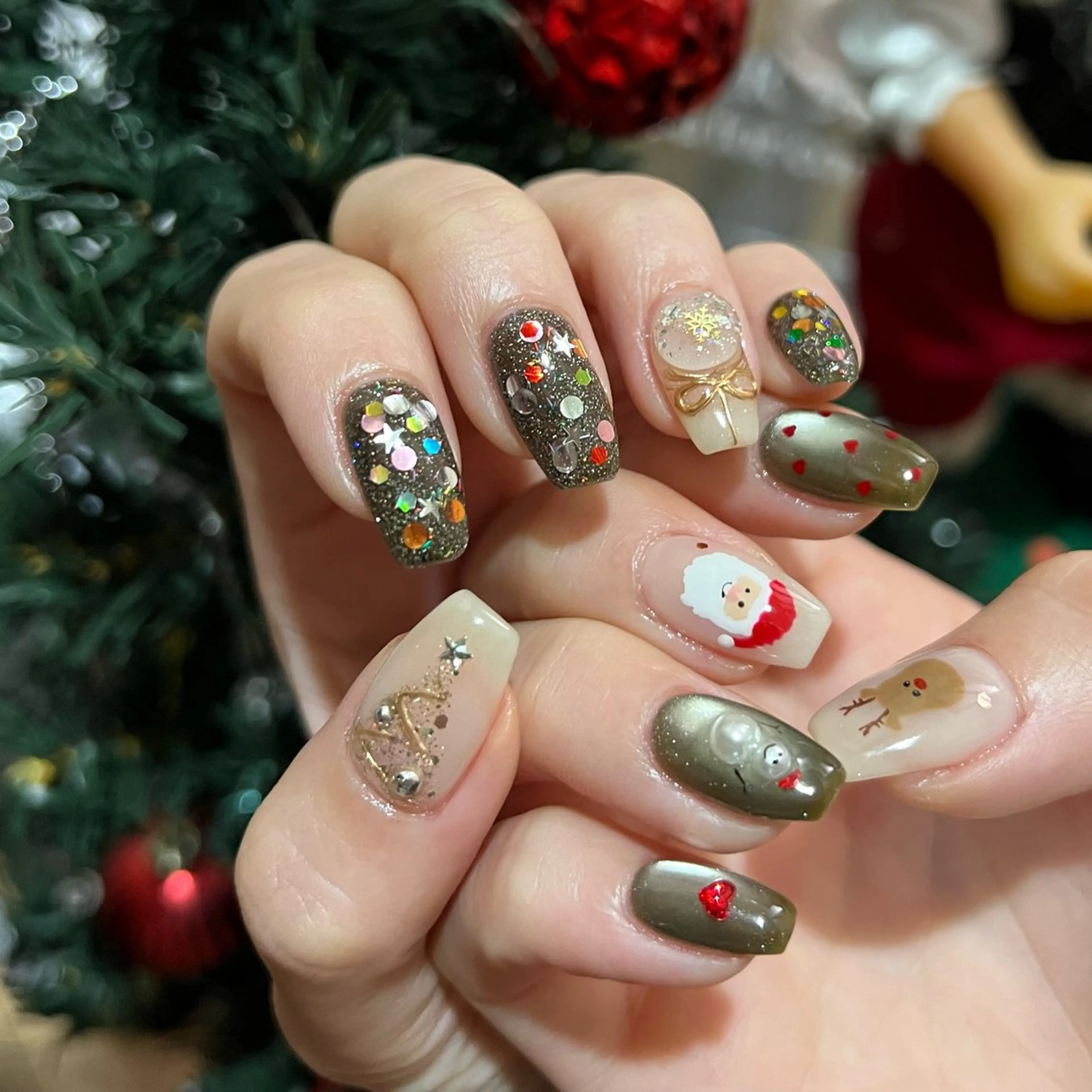 ネイル 冬ネイル クリスマス kuga amiのネイルデザイン