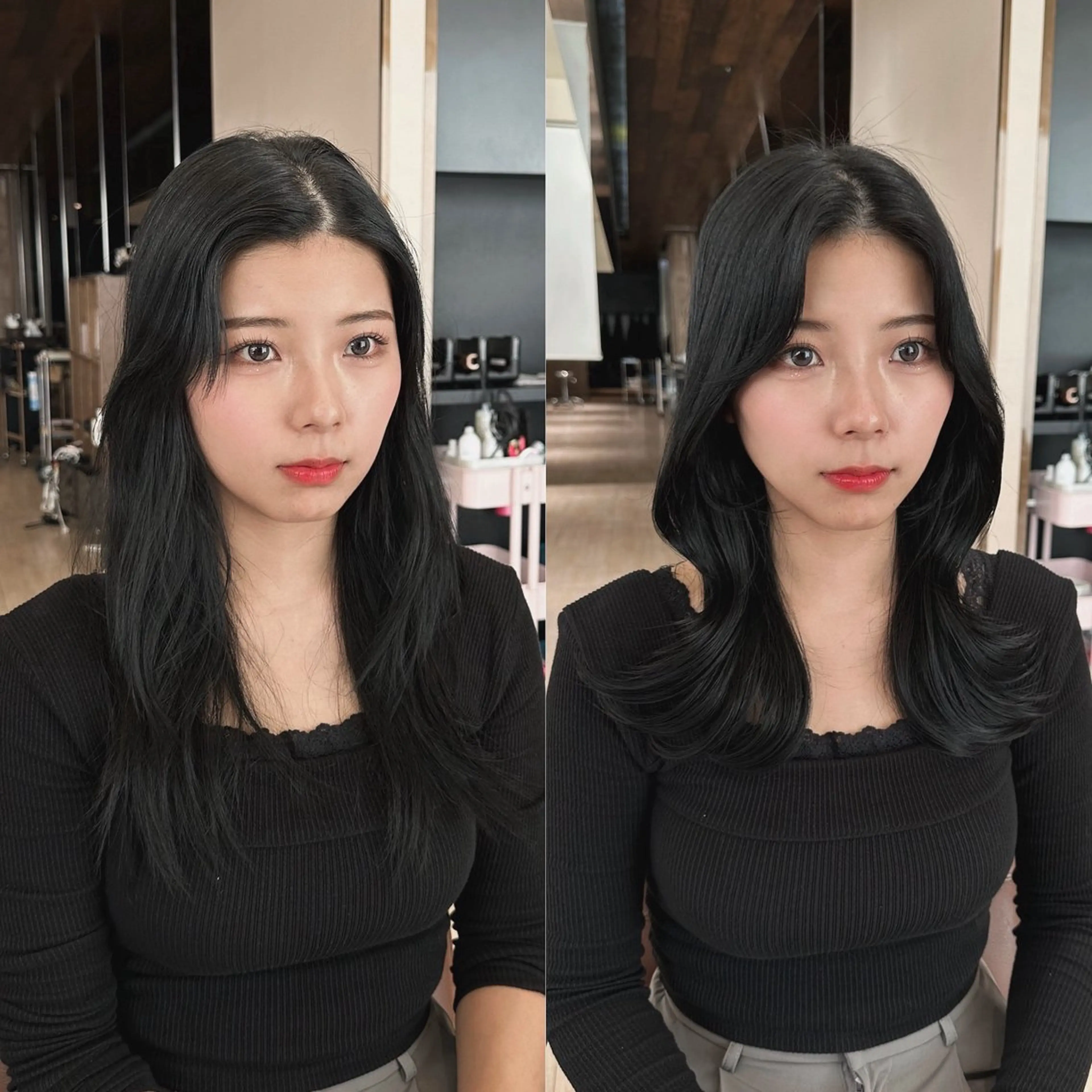 ロング カット トリートメント レイヤー/顔周り カット/松岡 祥利のヘアスタイル