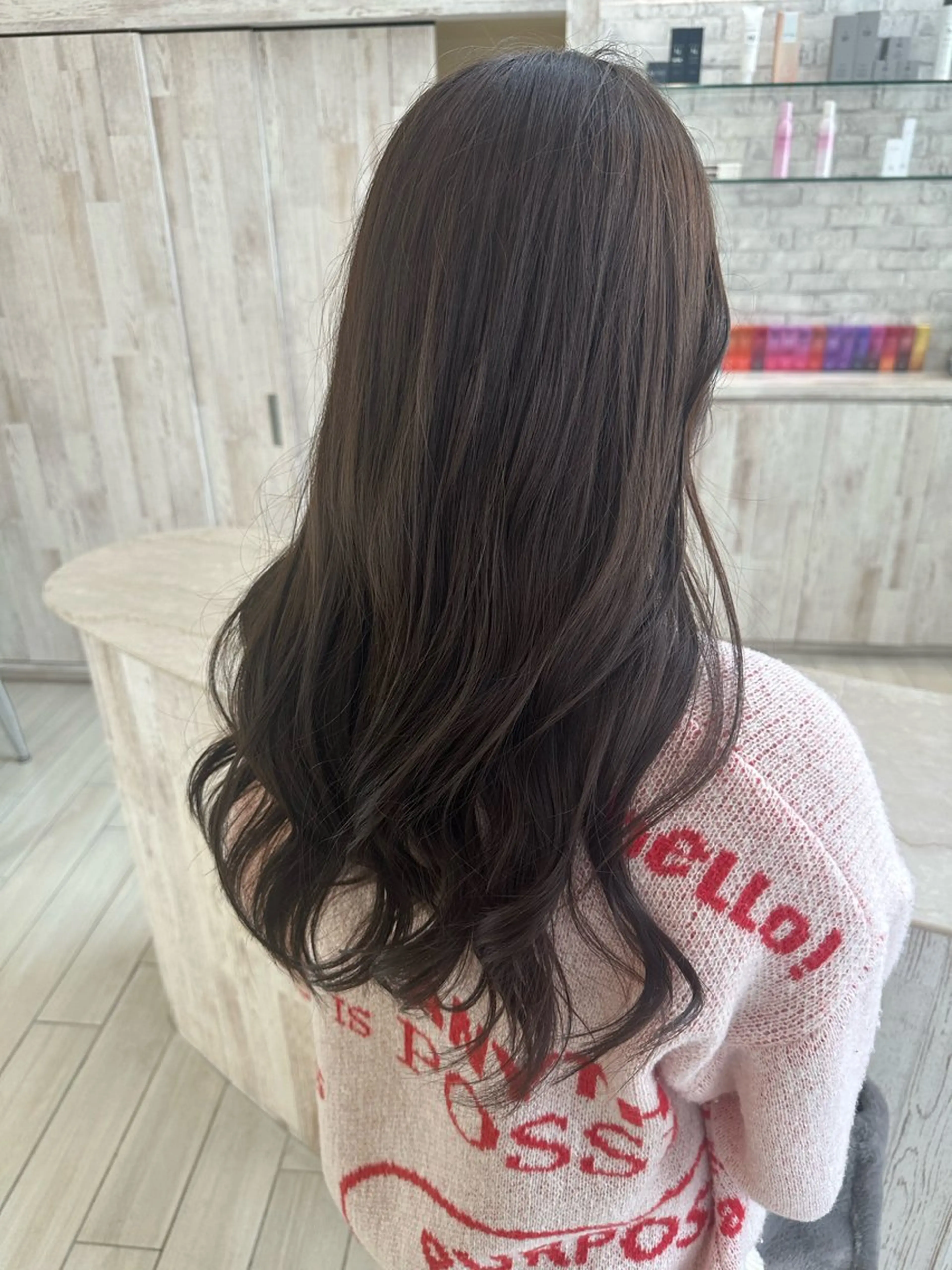 カラー ブラウンカラー ヘアカラー トリートメント 河瀬 樹奈のヘアスタイル