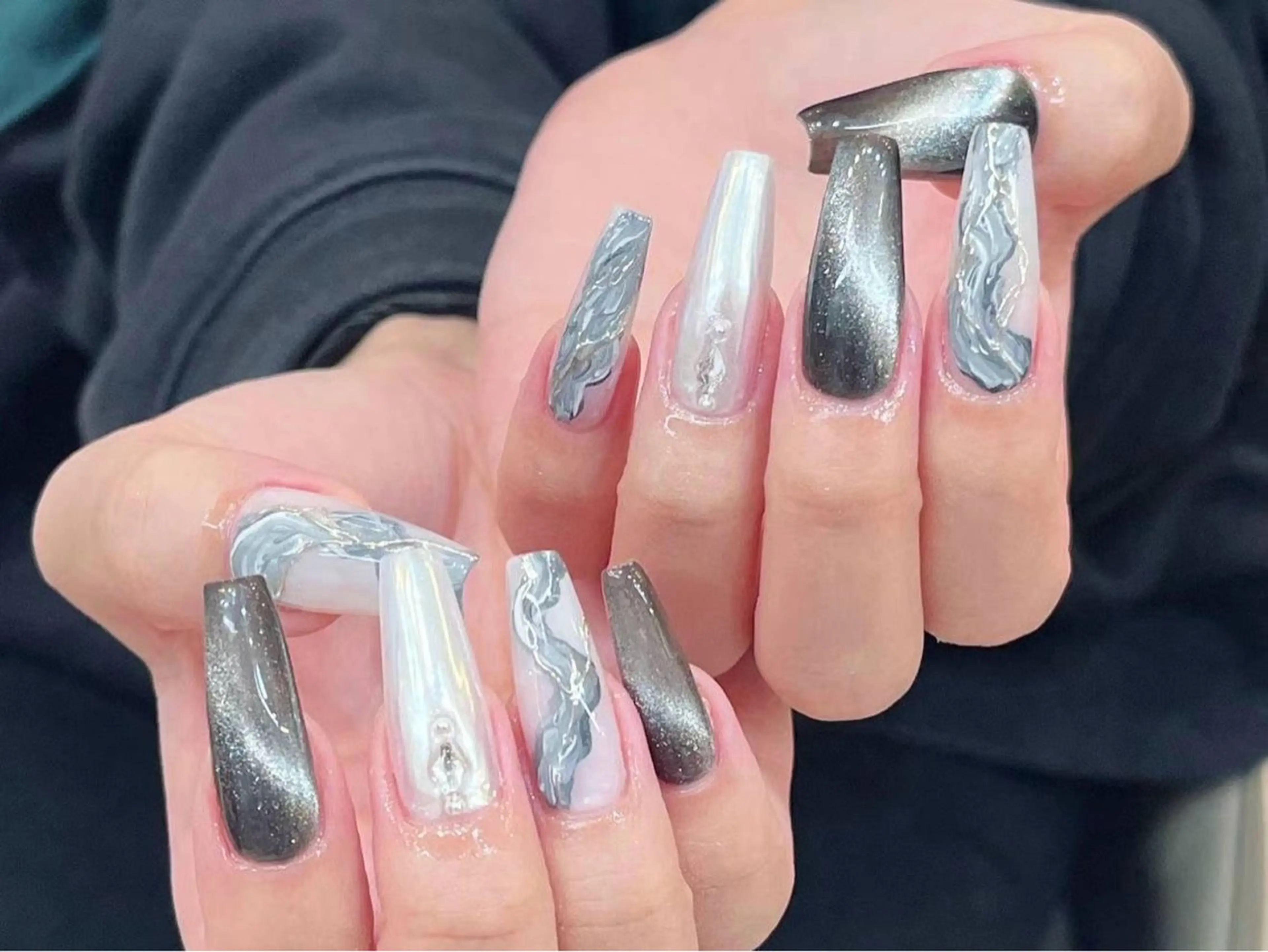 ネイル アートネイル フラワーネイル フットネイル ジェルネイル マグネットネイル Babarla nailのネイルデザイン