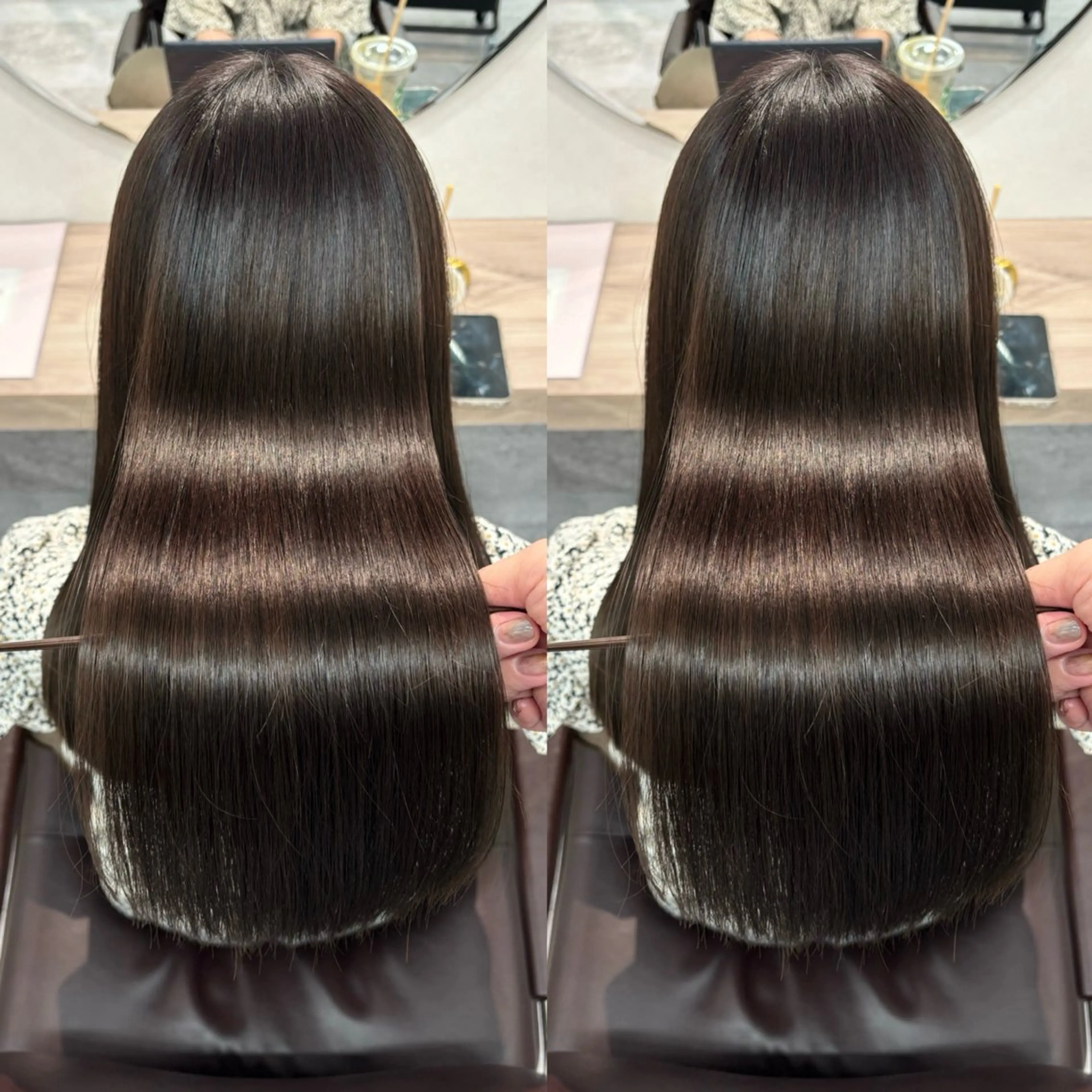 ロング カラー 髪質改善 トリートメント ヘアカラー トリートメント 髪質改善🫧ベージュ 椙山 響のヘアスタイル