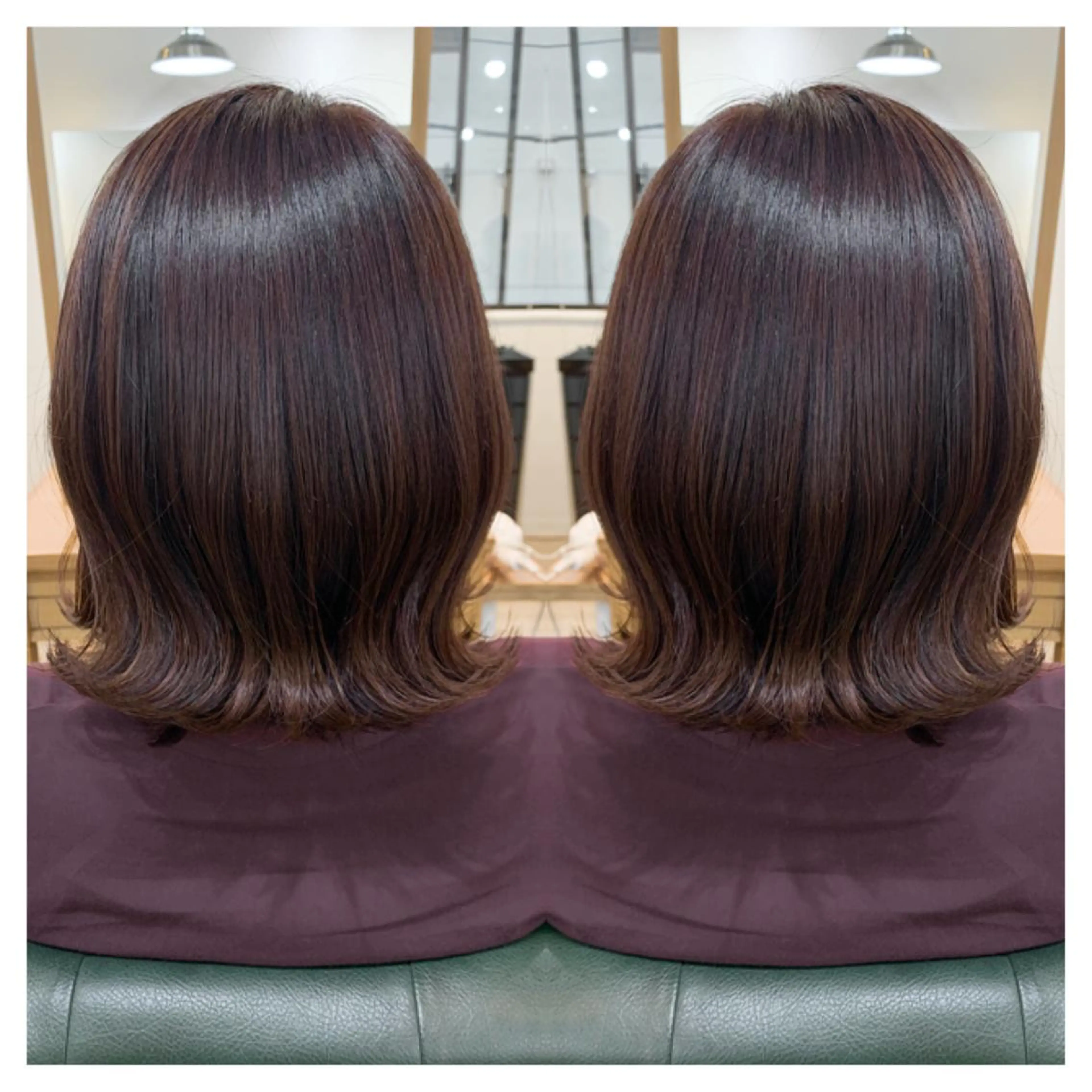 ミディアム カラー カット ヘアカラー トリートメント 村山 茉衣のヘアスタイル