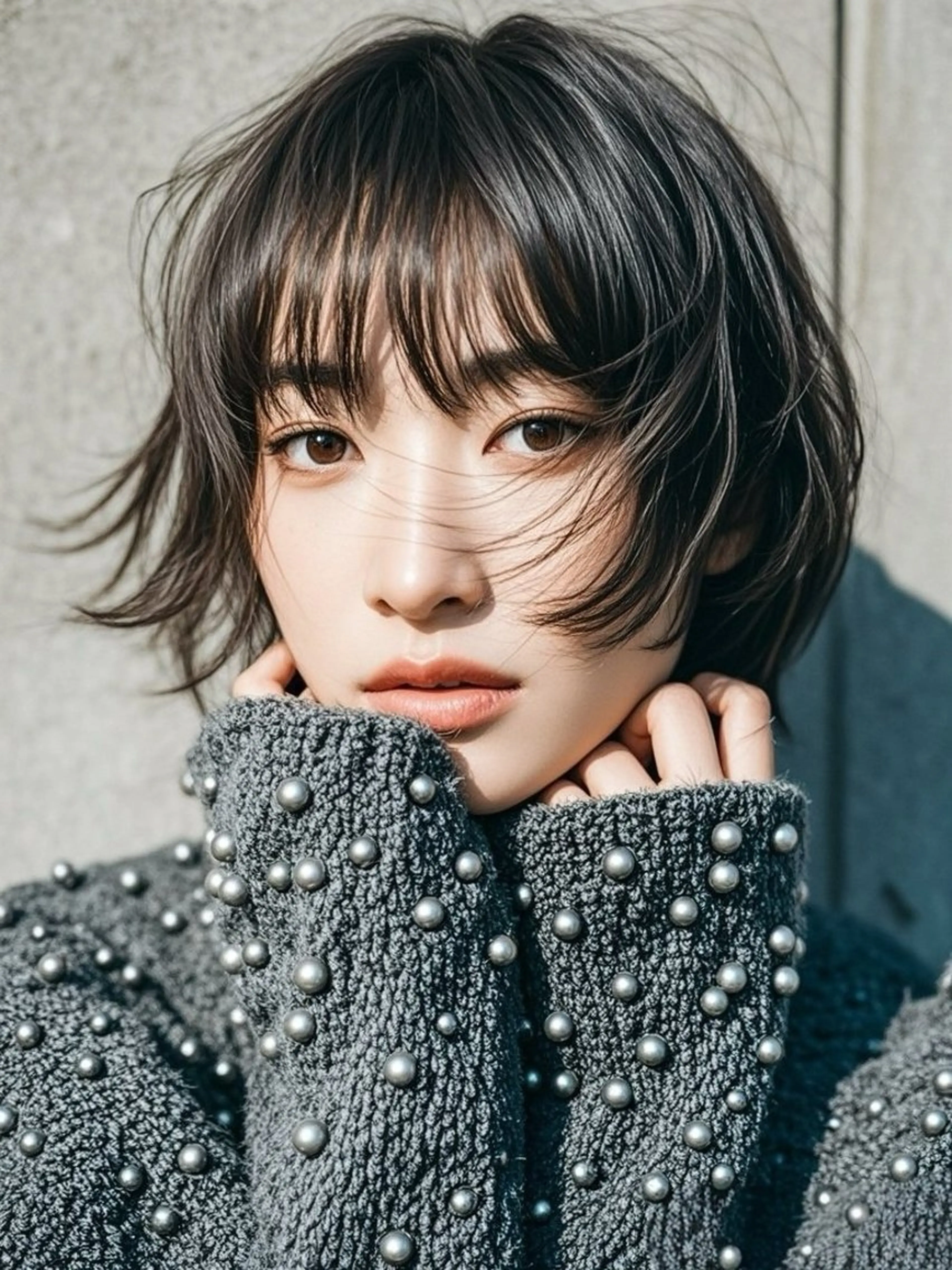 ショート ショートボブ アッシュ ボブ くびれヘア ハッシュカット カット ウルフカット 811 大阪梅田 ウルフのヘアスタイル