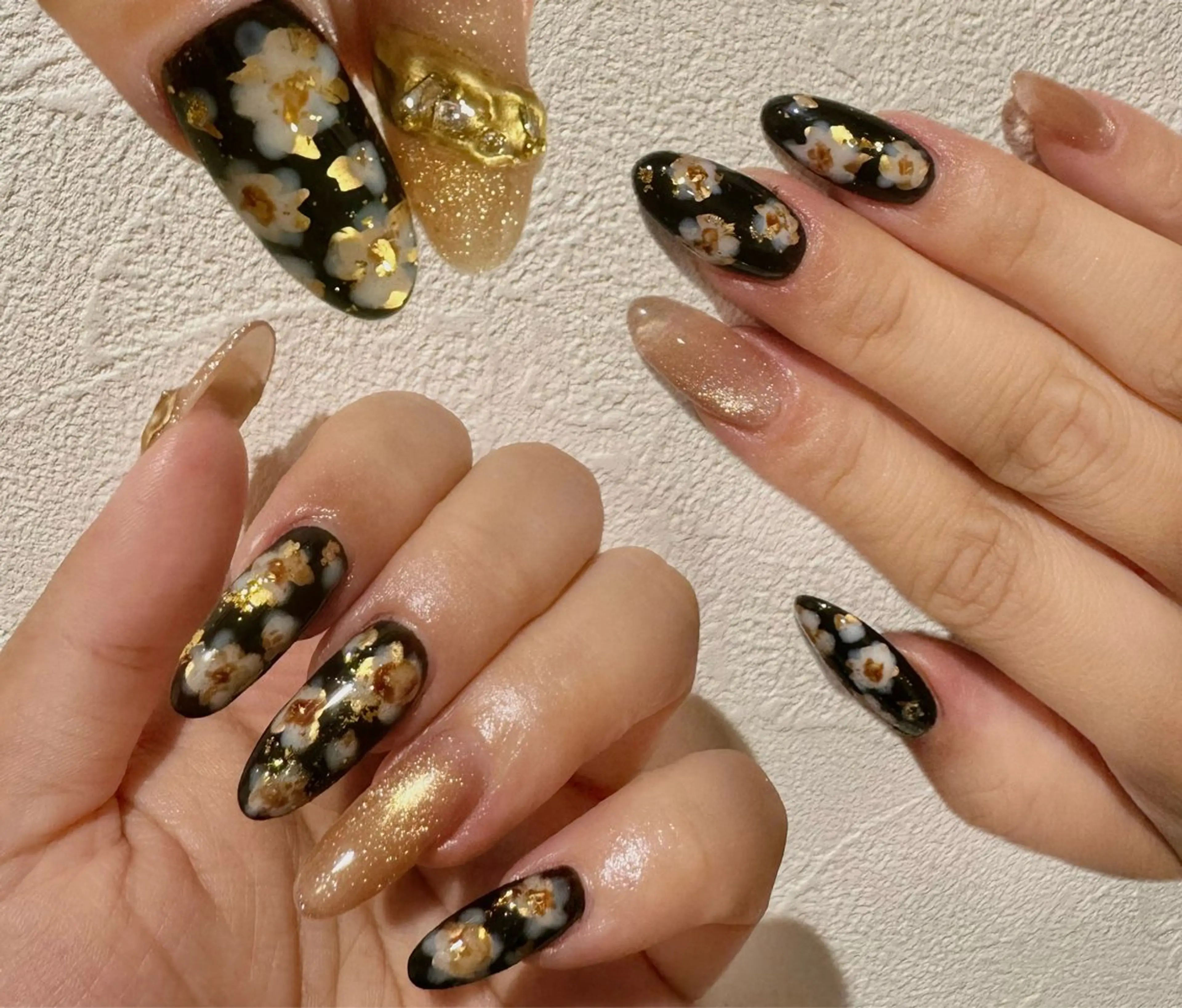 ネイル べっ甲ネイル ボルドー ブラウン マグネットネイル ニュアンスネイル ハンドネイル RinRin　nail所属・孔 ジンシェンのネイルデザイン