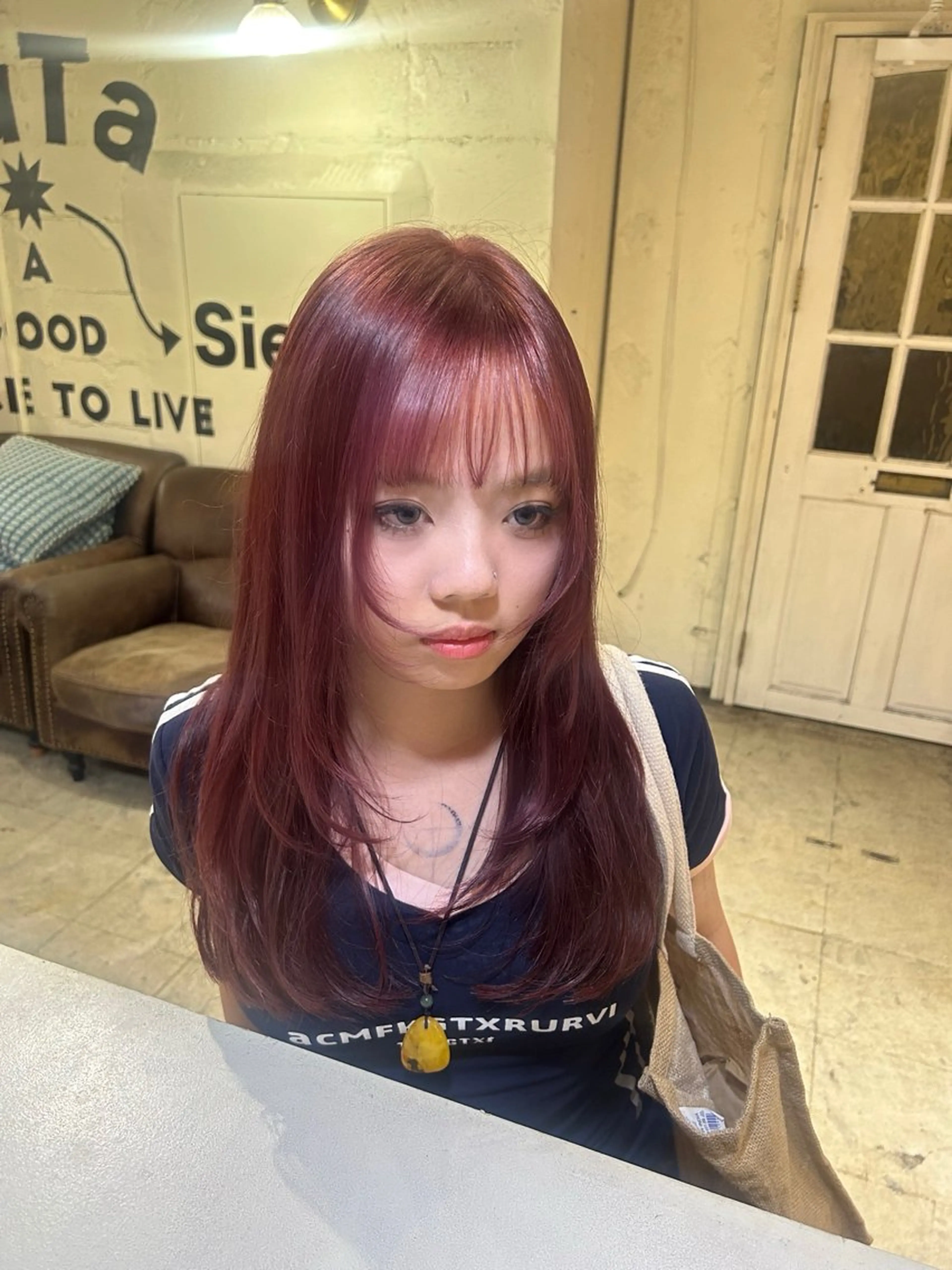 ロング カラー ヘアカラー トリートメント ☁️透明感カラー☁️ Reikaのヘアスタイル