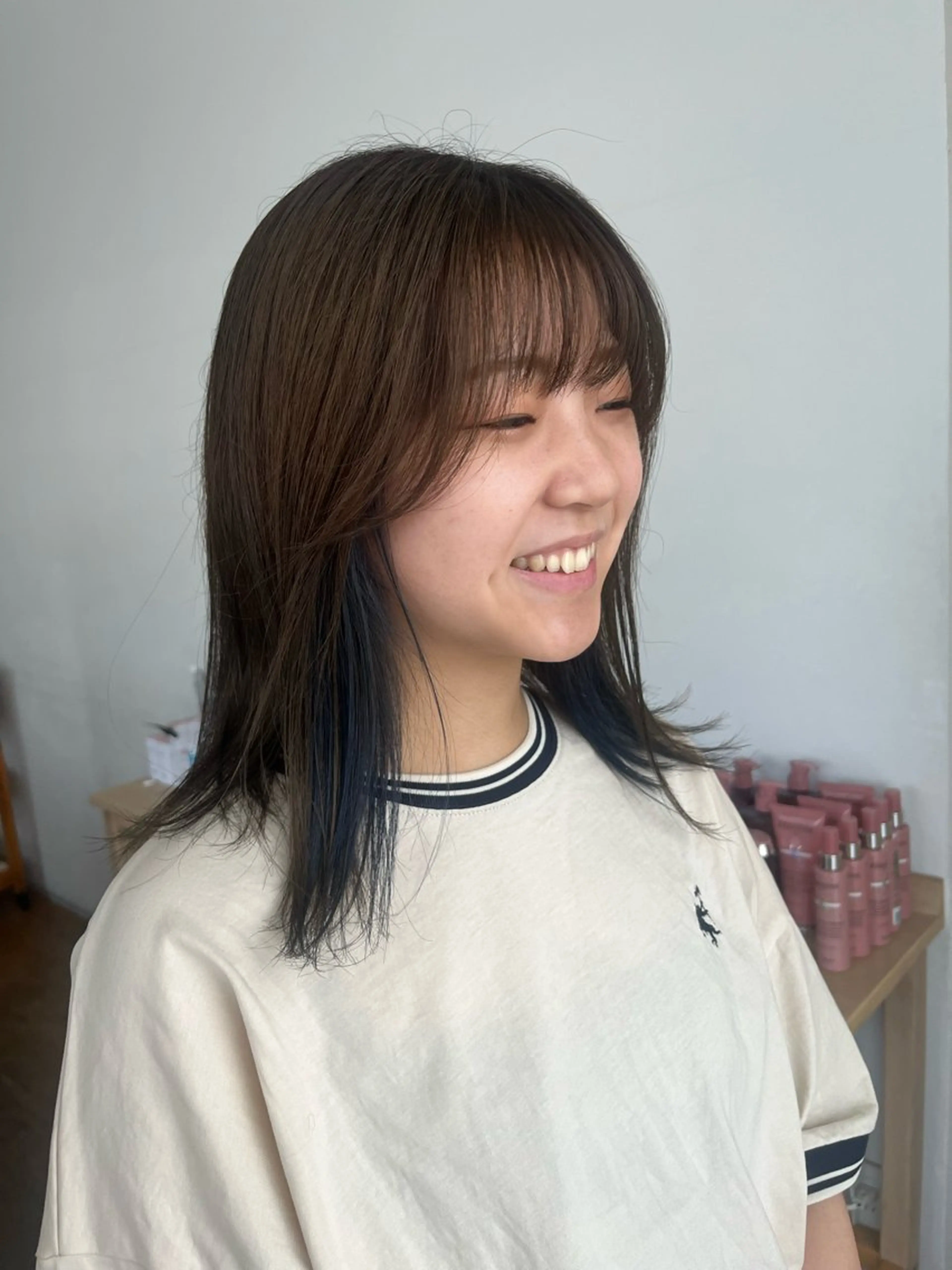 ミディアム カラー 暖色カラー/似合わせ カット/名古屋/辻のヘアスタイル