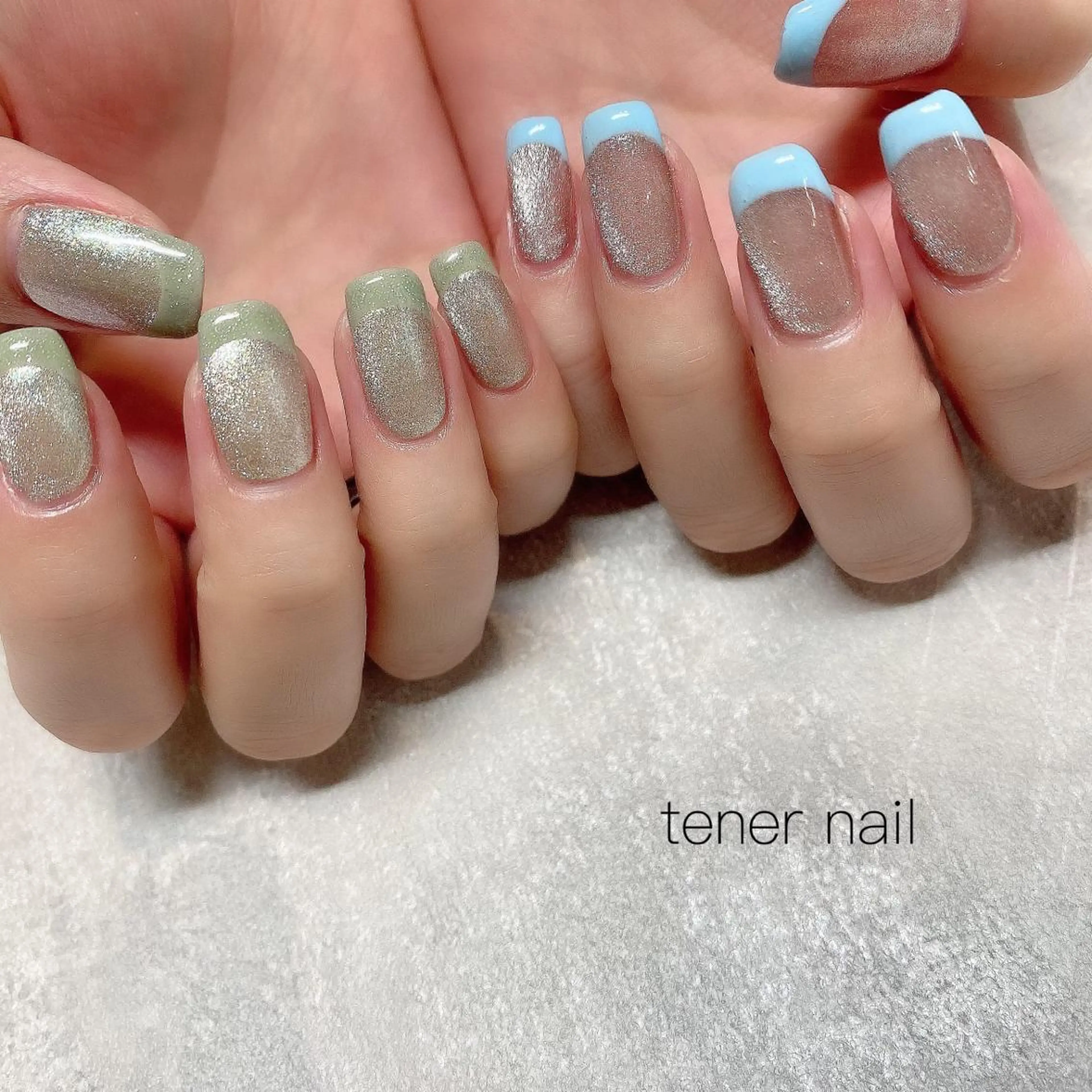 ネイル フレンチネイル マグネットネイル tener  nail  テネルネイル所属・テネルネイル tener nailのネイルデザイン
