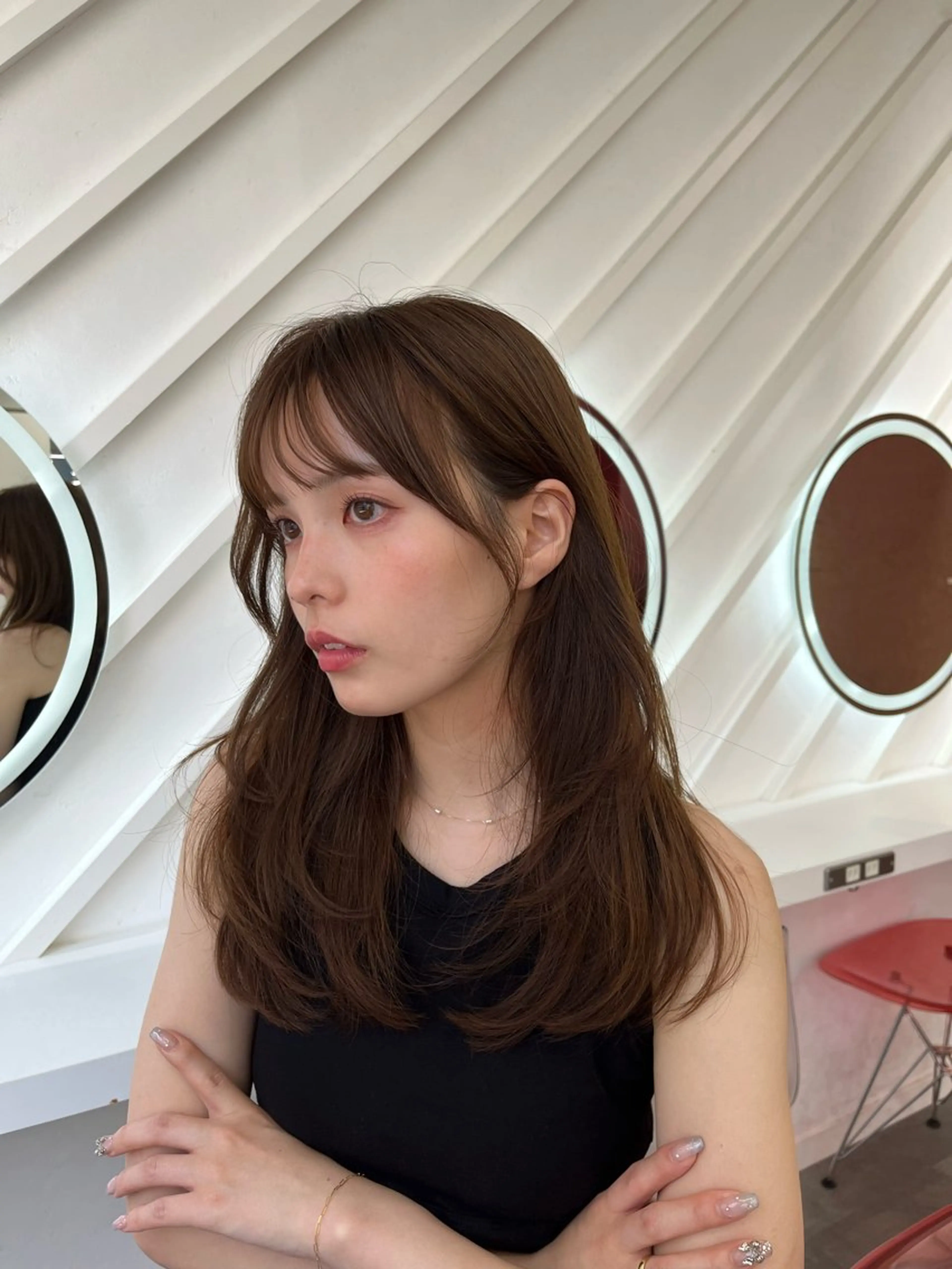 ロング カラー カット トリートメント 縮毛矯正/レイヤー/ 髪質改善/龍之介のヘアスタイル