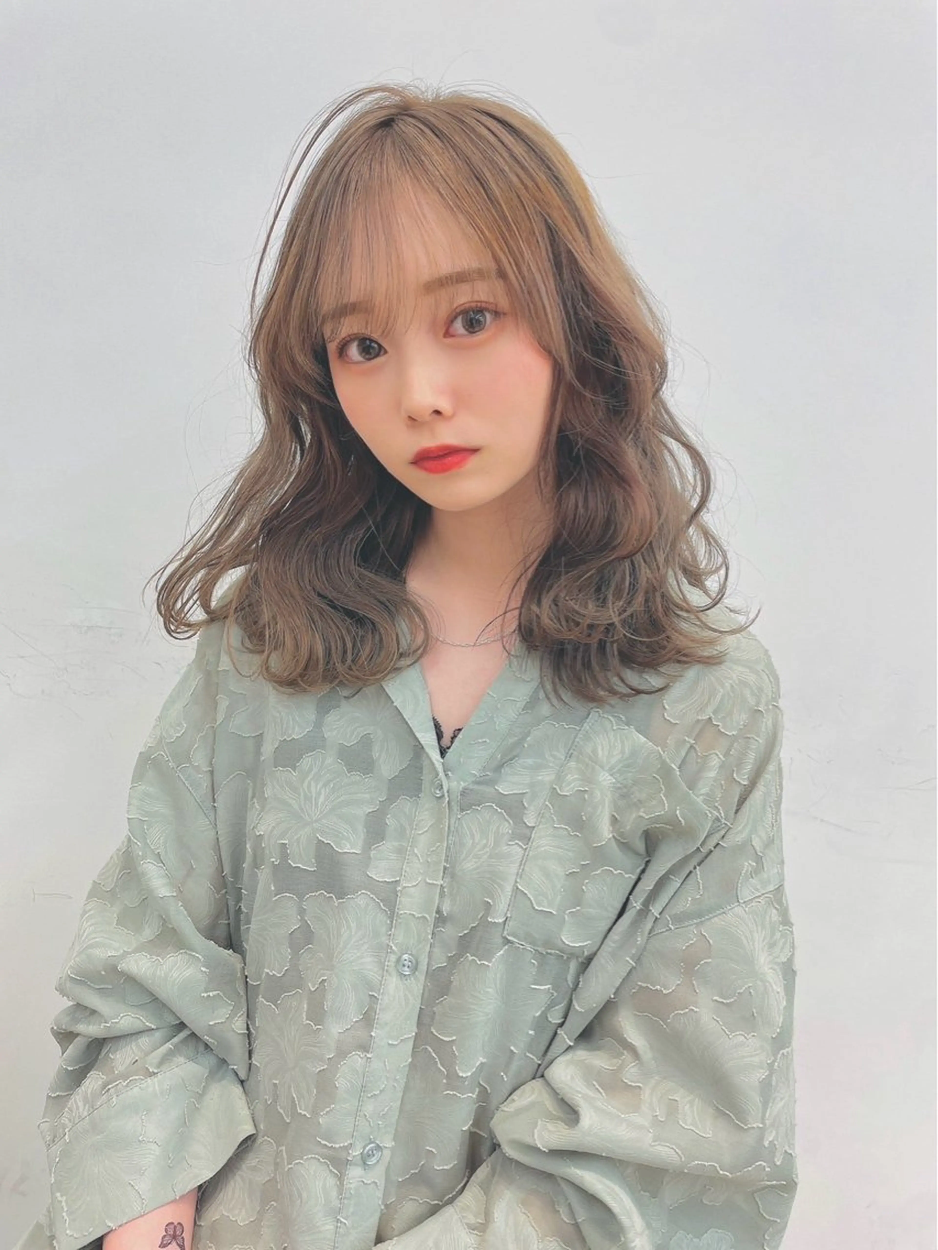 ロング 韓国風レイヤーカット 松葉翔のヘアスタイル