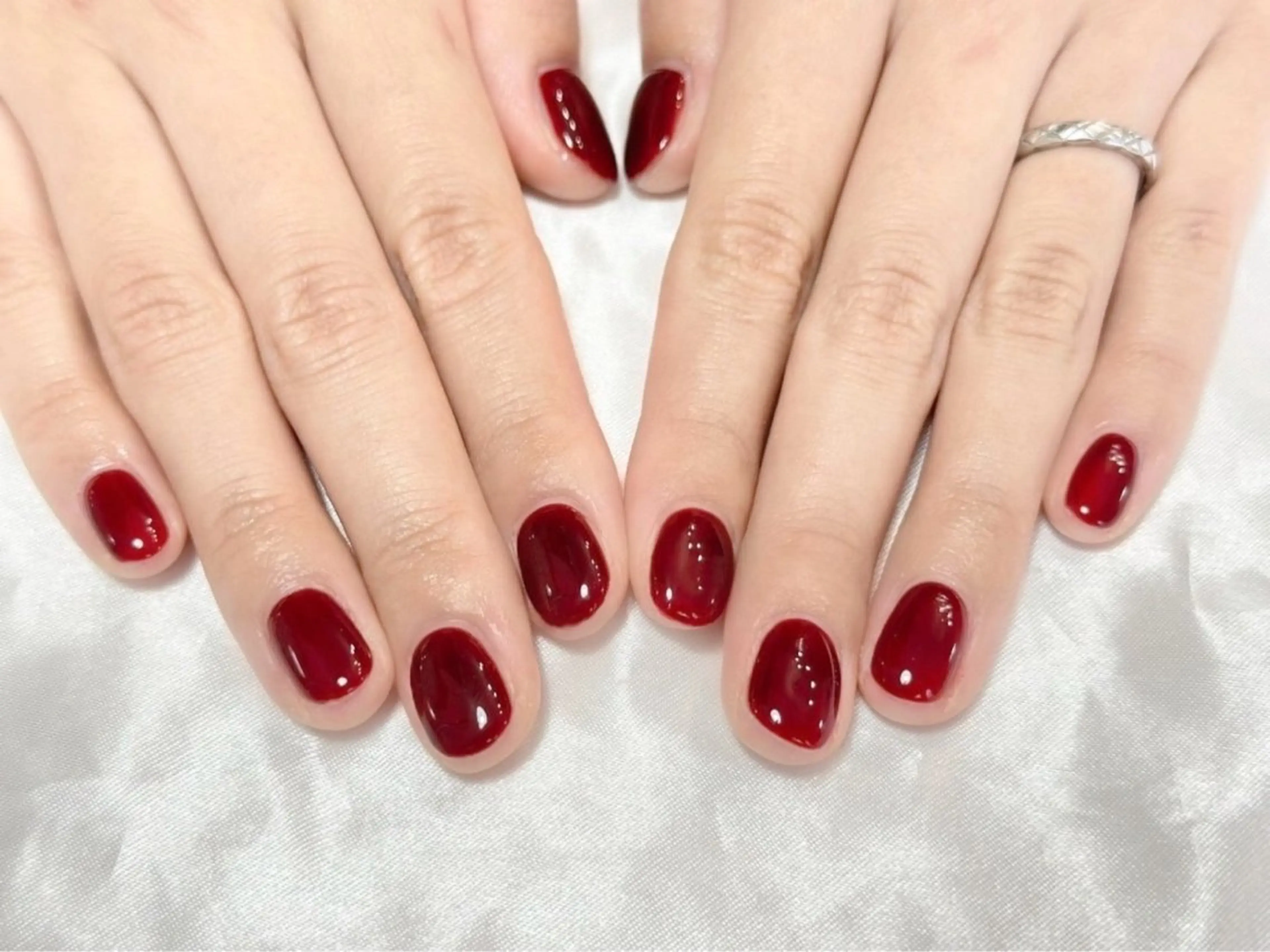 ネイル ワンカラーネイル 【パラジェル・フィルイン】Nailsalon　Merci東中野所属・Merci shigaのネイルデザイン