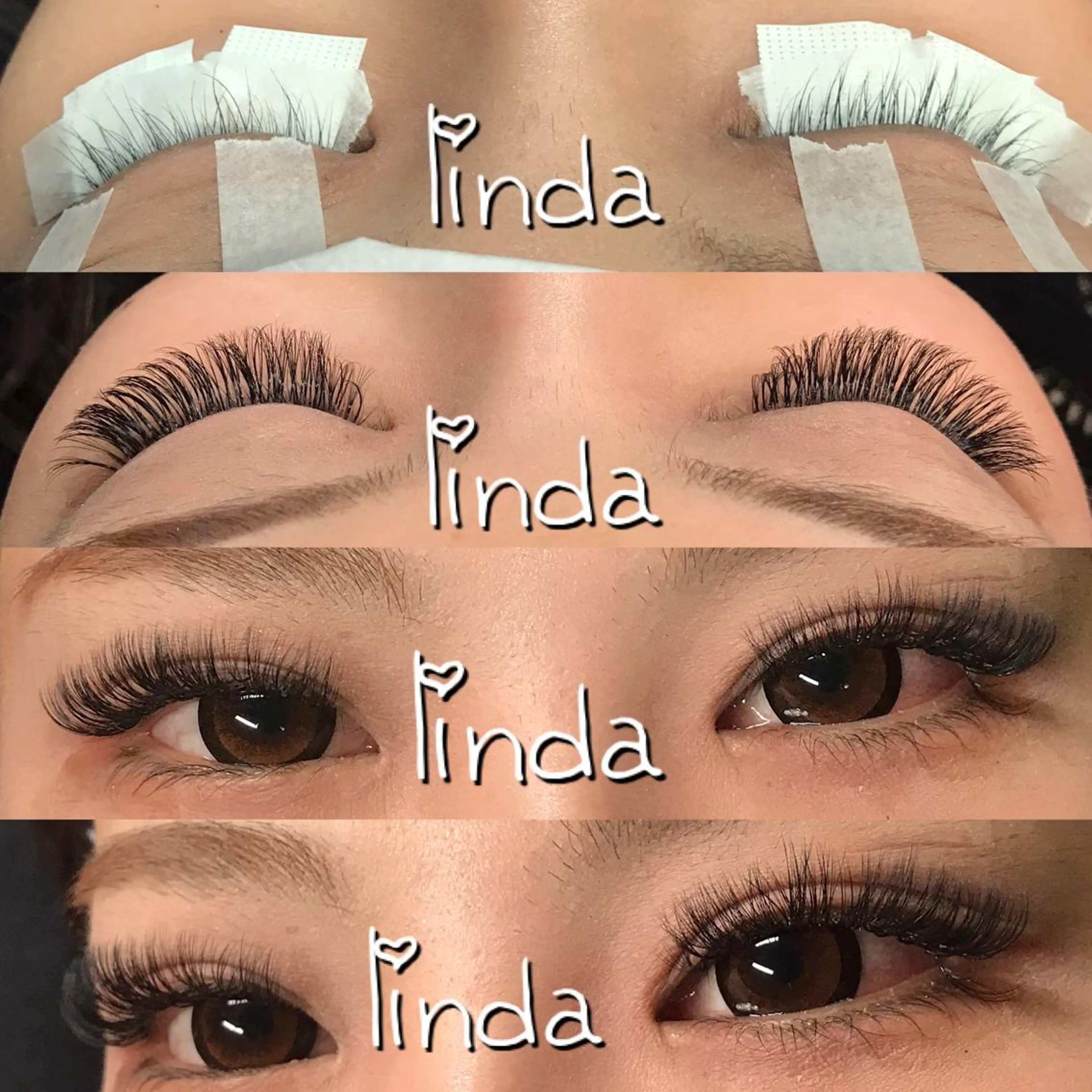 マツエク・マツパ 付け放題 ボリュームラッシュ linda lashesのマツエク・マツパデザイン