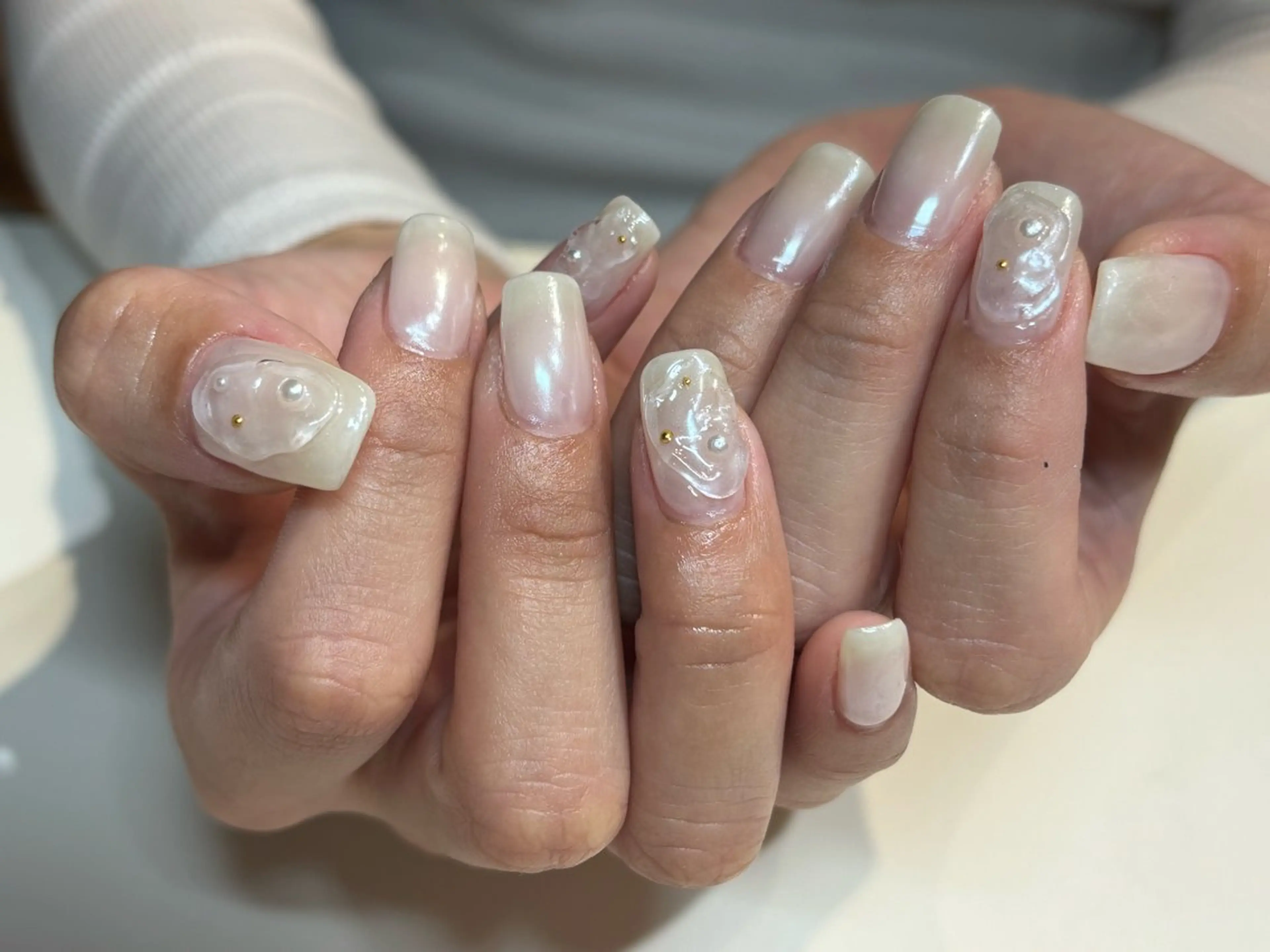 ネイル フットネイル フレンチネイル ジェルネイル グラデーション マグネットネイル ハンドネイル ヘアー.ネイル二刀流 misa🫧のヘアスタイル