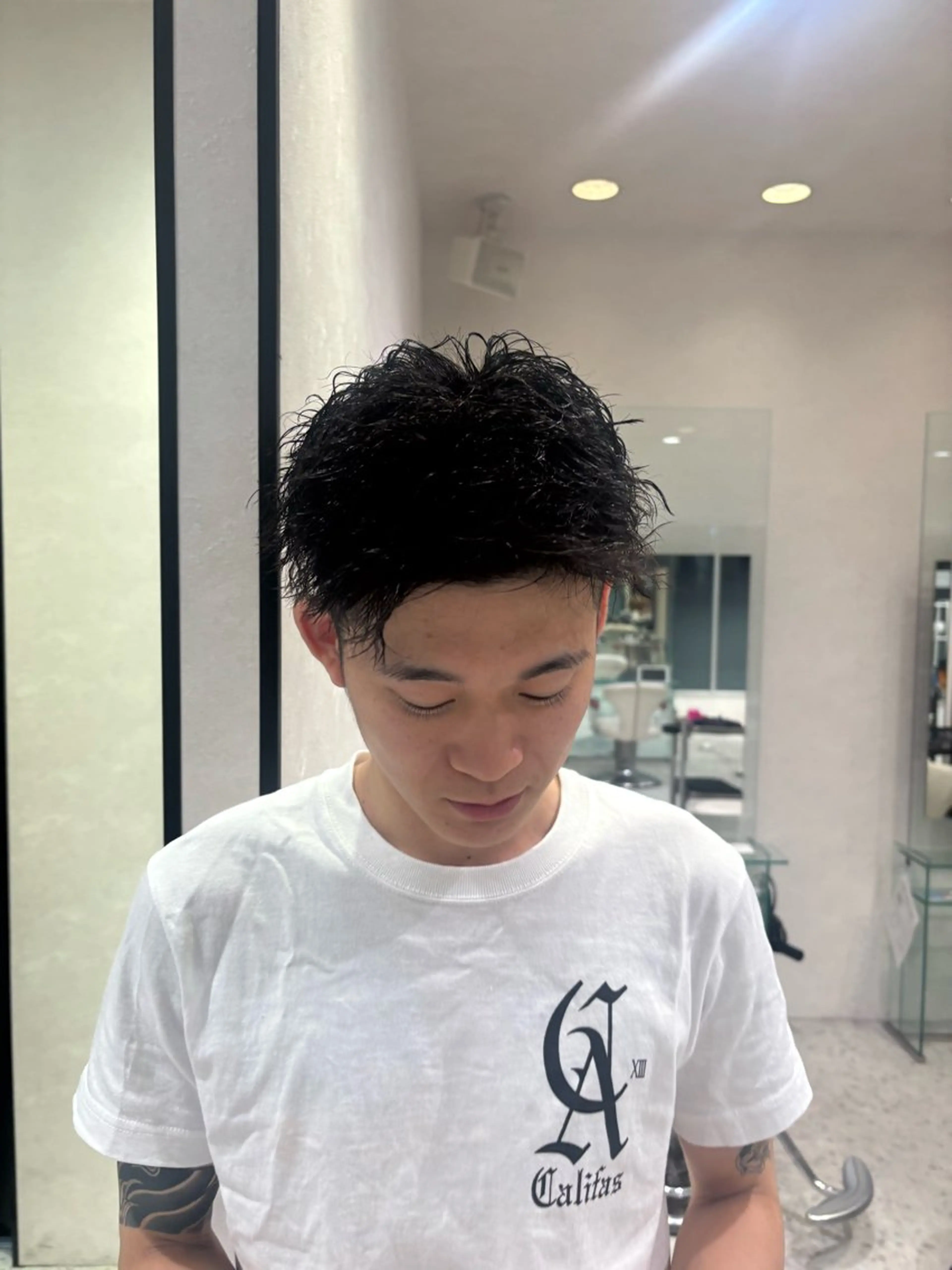 メンズ 永田虹輝 /パーマ/スパイキーのヘアスタイル