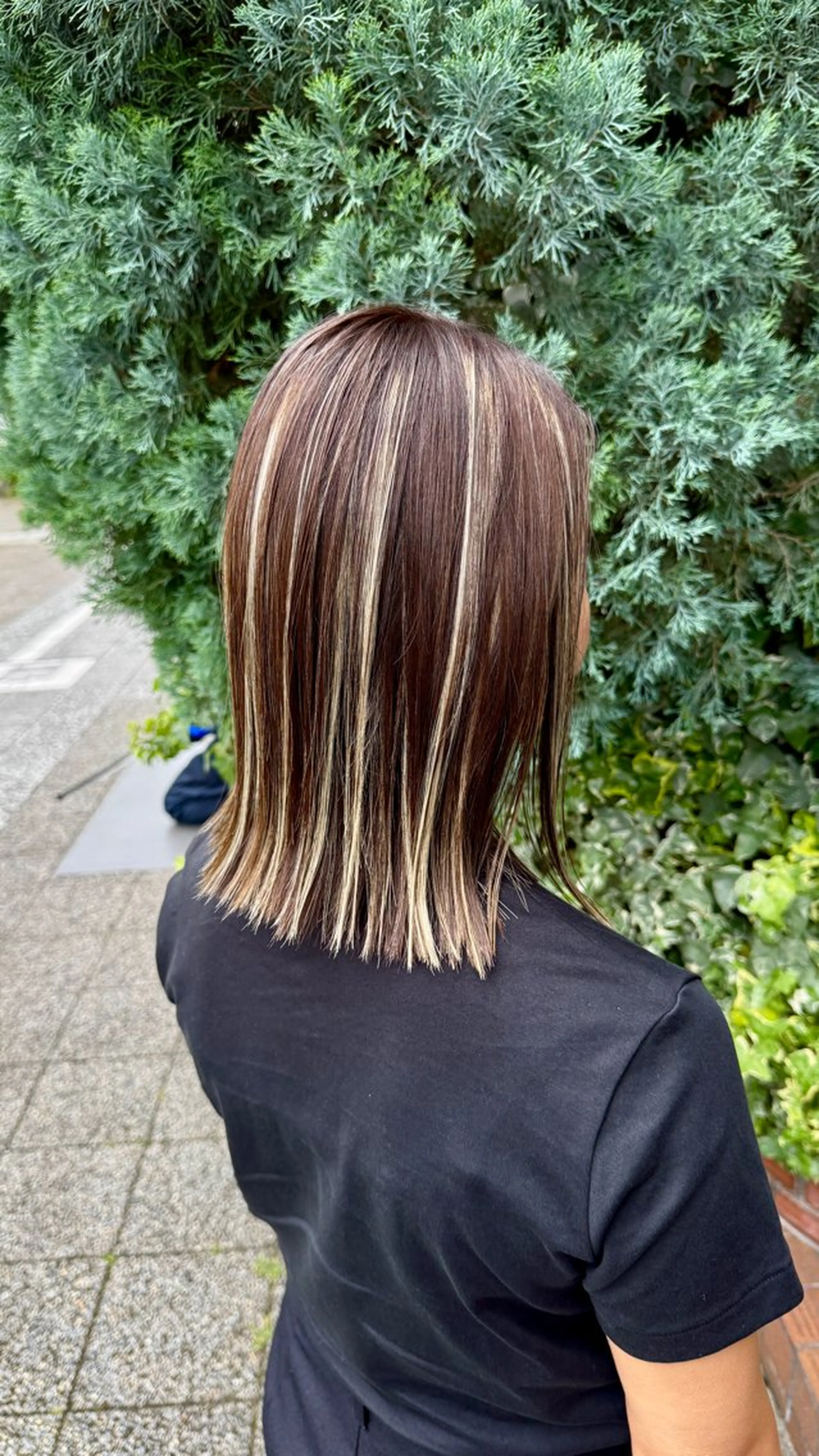 ミディアム カラー ハイライトカラー ハイライト ヘアカラー トリートメント Cure2所属・🌈白いハイライト 🌈 🐶ノザワ🐶のヘアスタイル