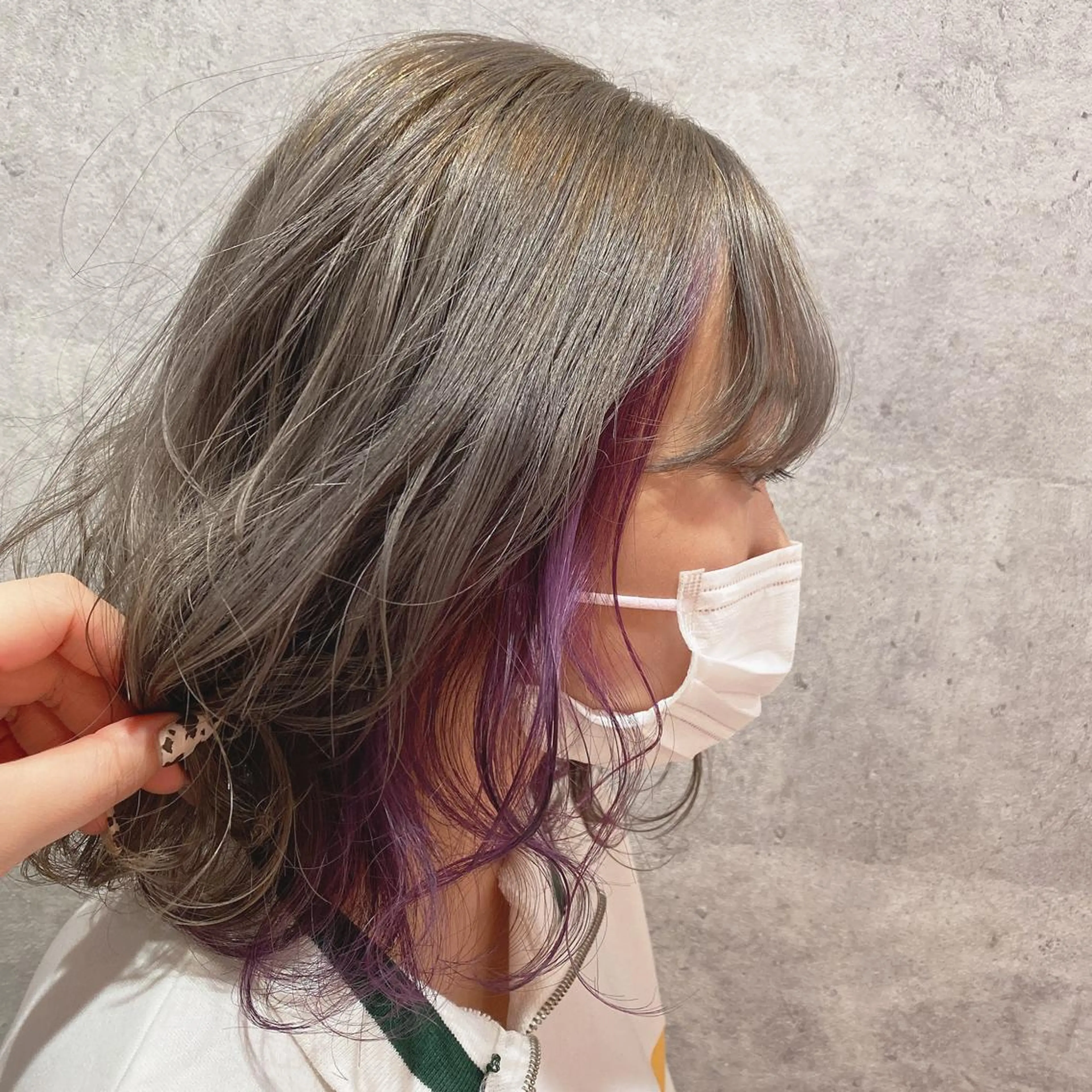 ミディアム ヘアカラー 山口 明日花のヘアスタイル