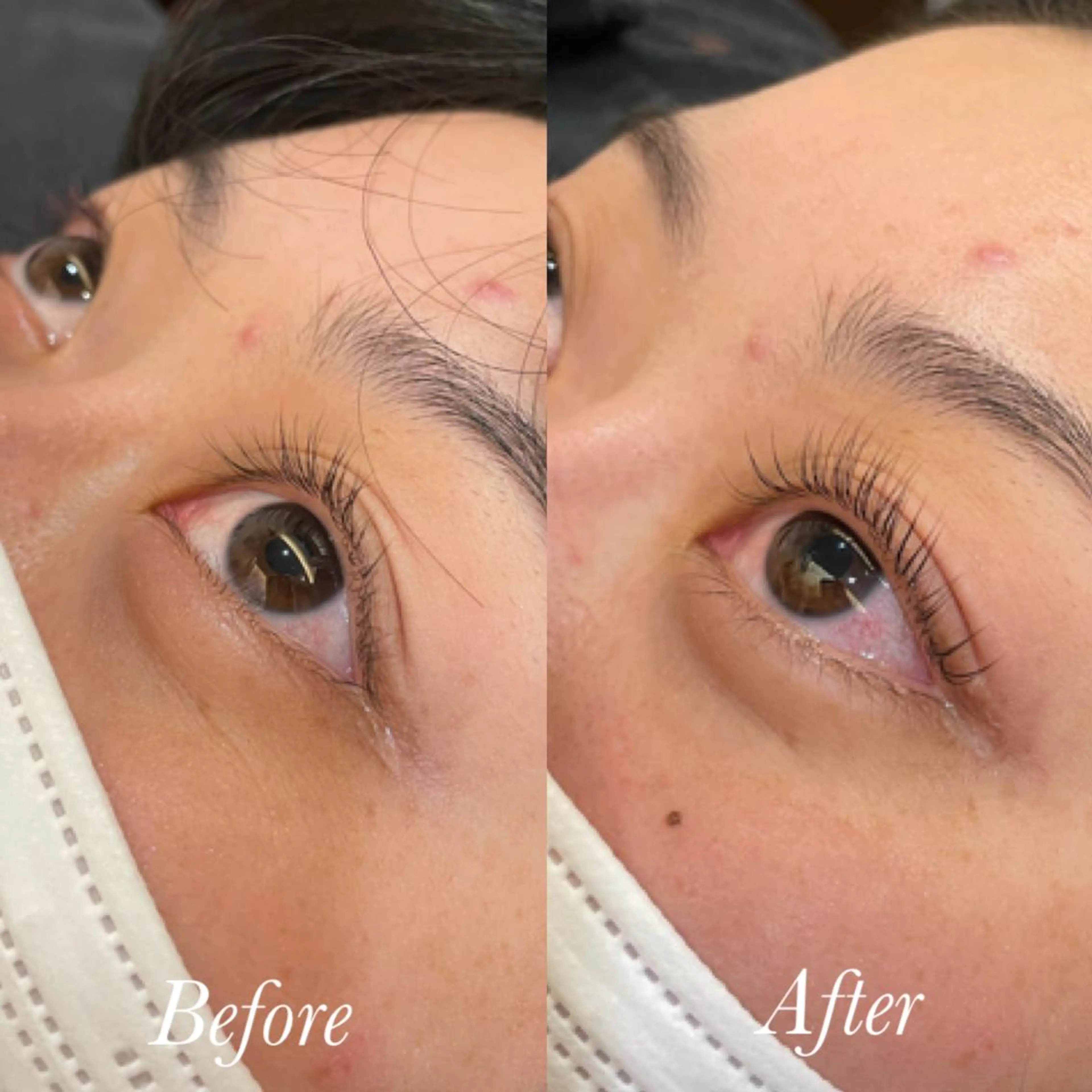 マツエク・マツパ パリジェンヌラッシュリフト aya/小顔レイヤー /柔らかカラーのヘアスタイル