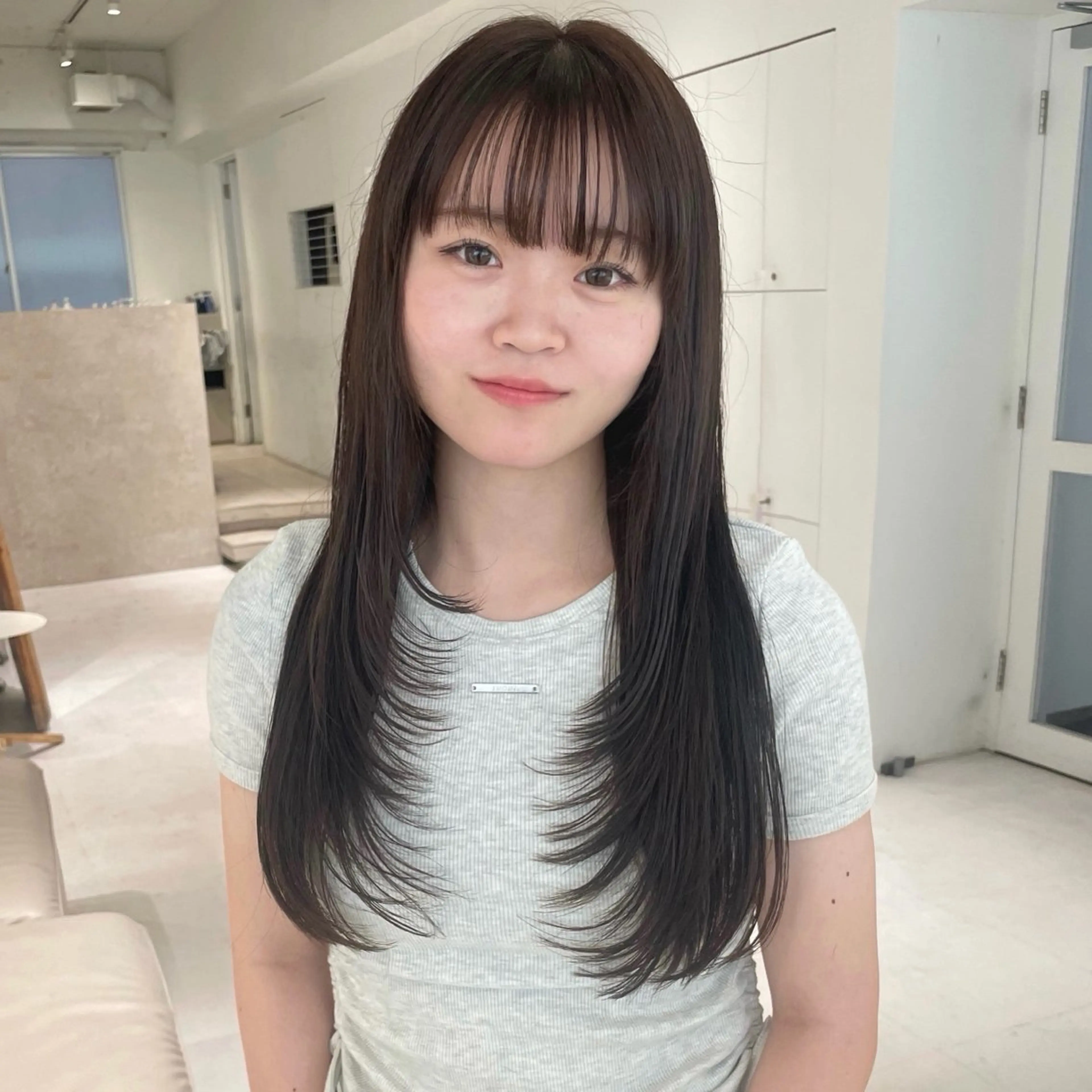 ロング カット トリートメント haruko🎀 レイヤーカットのヘアスタイル