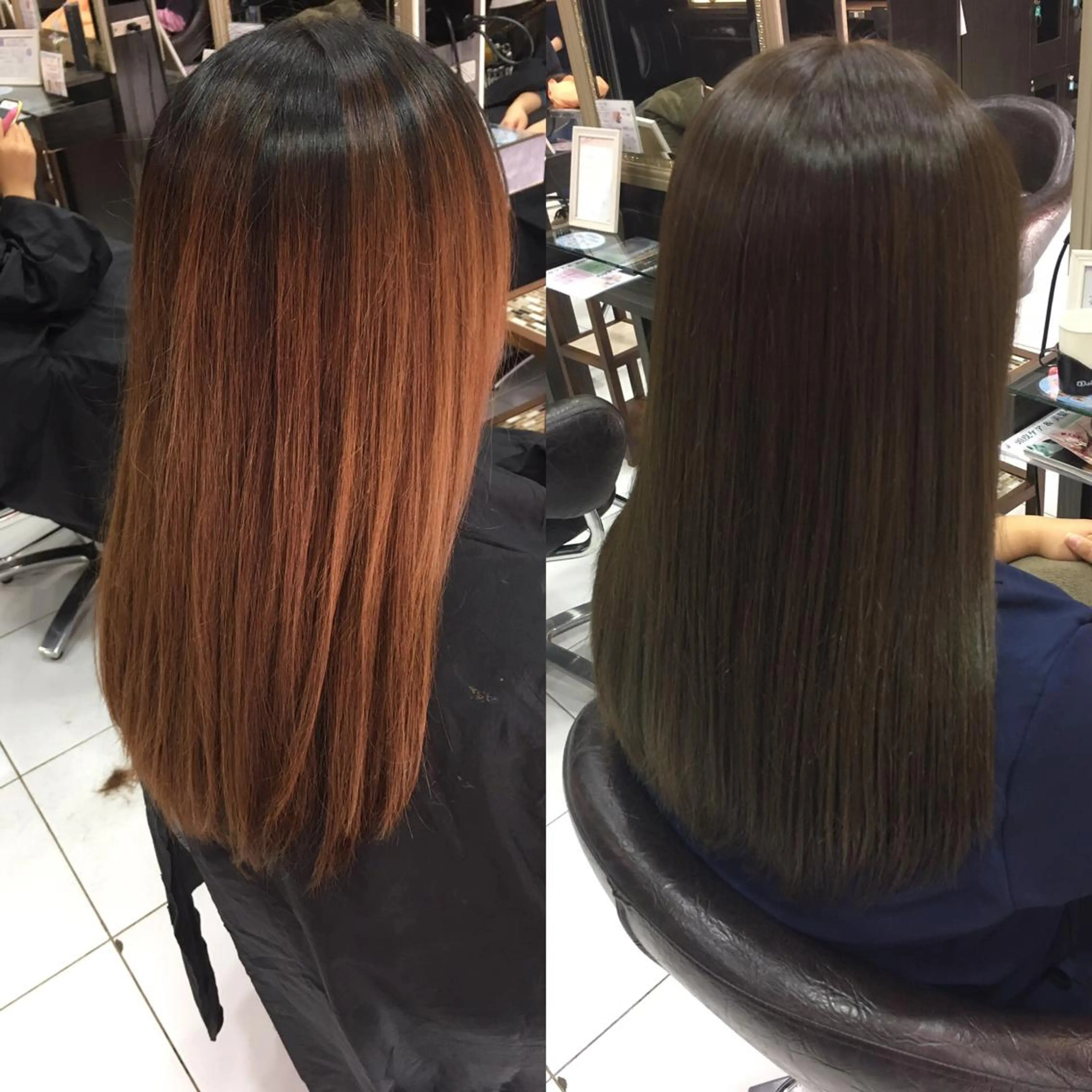 セミロング ロング カラー イルミナカラー トップスタイリスト 小澤純一のヘアスタイル