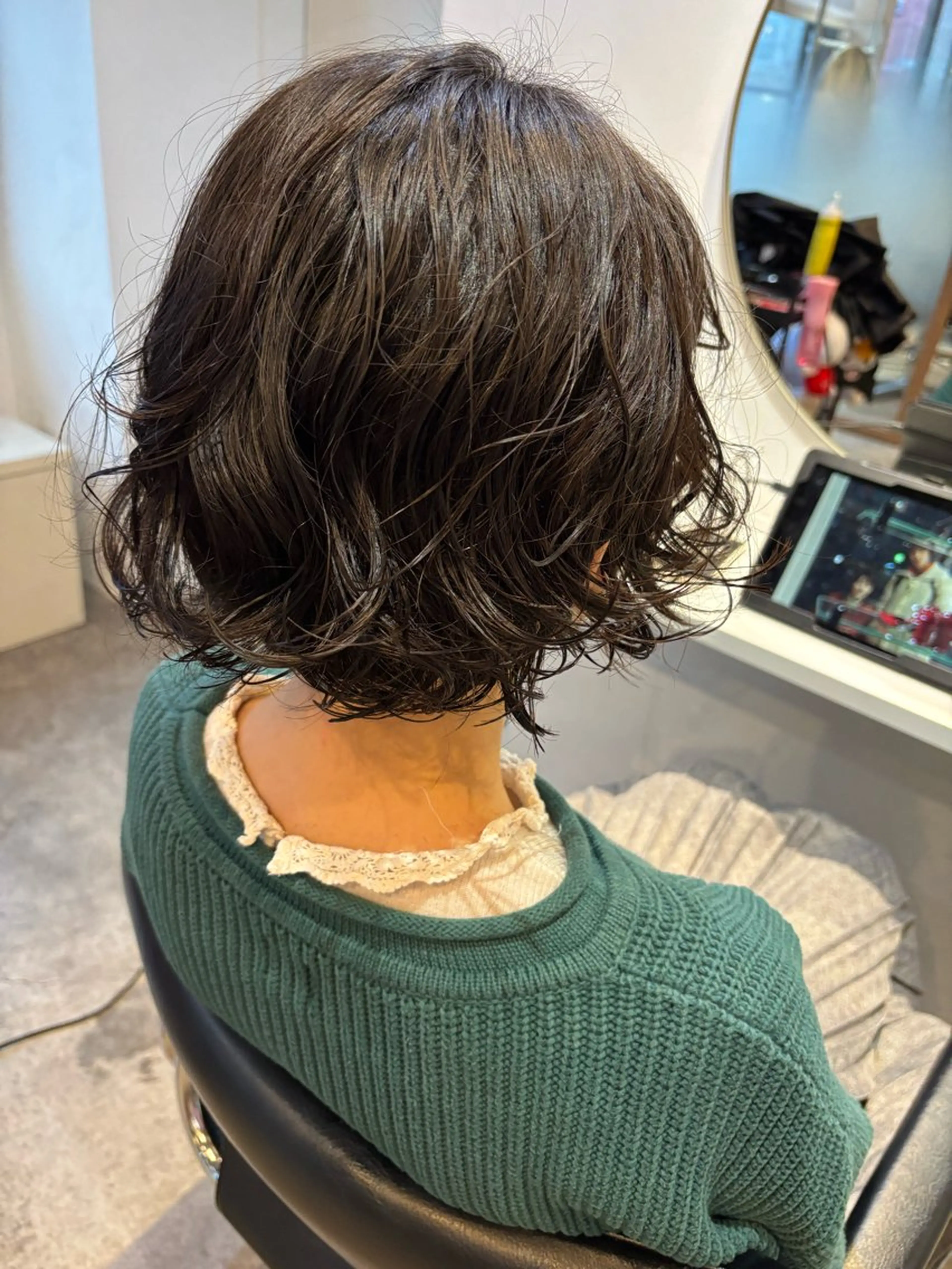 ショート カラー パーマ カット パーマ トリートメント Hayashi Shioriのヘアスタイル