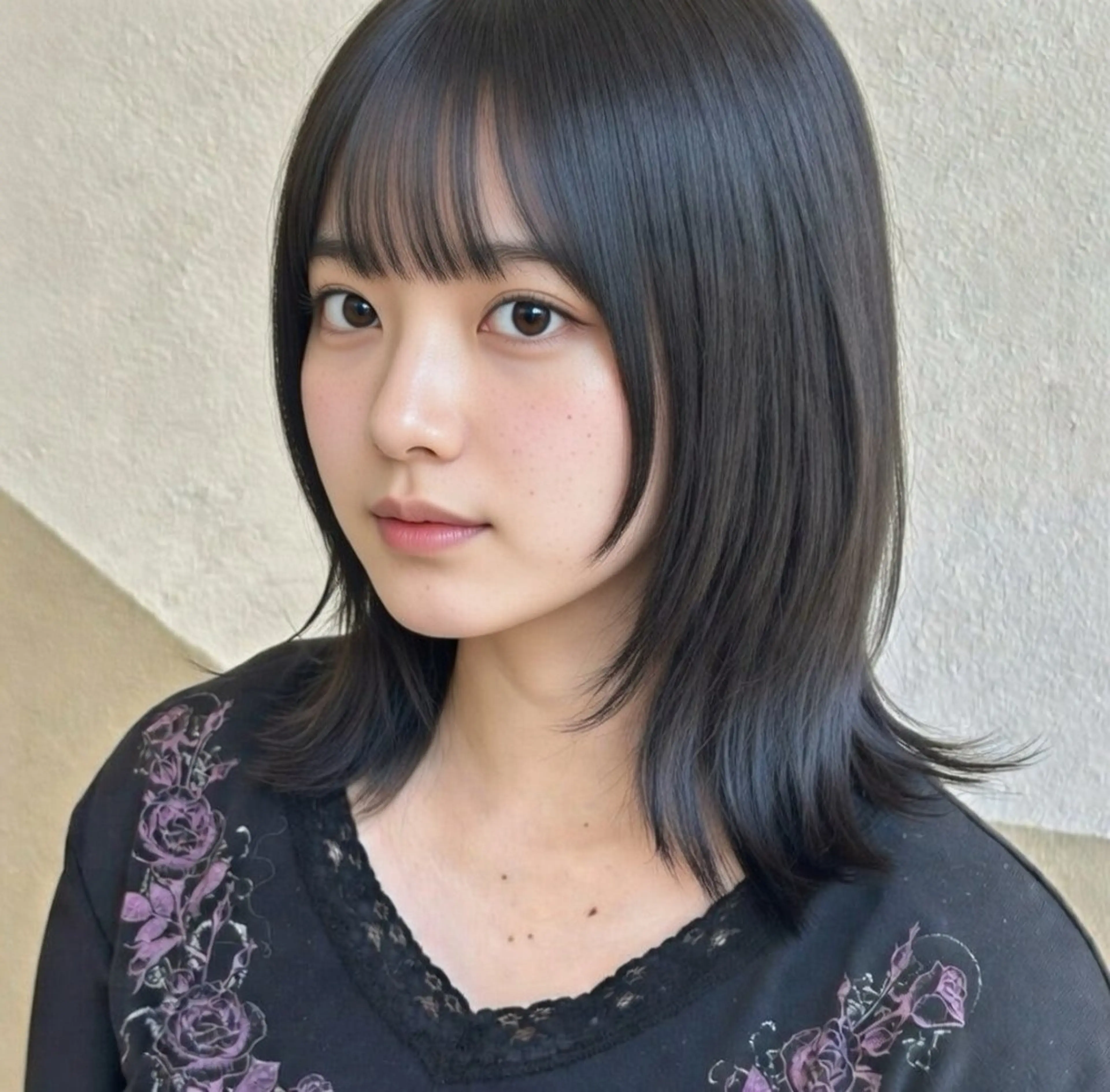 ミディアム カット ヘアカラー トリートメント 髪質改善/レイヤー/ ボブ/井上　陽のヘアスタイル