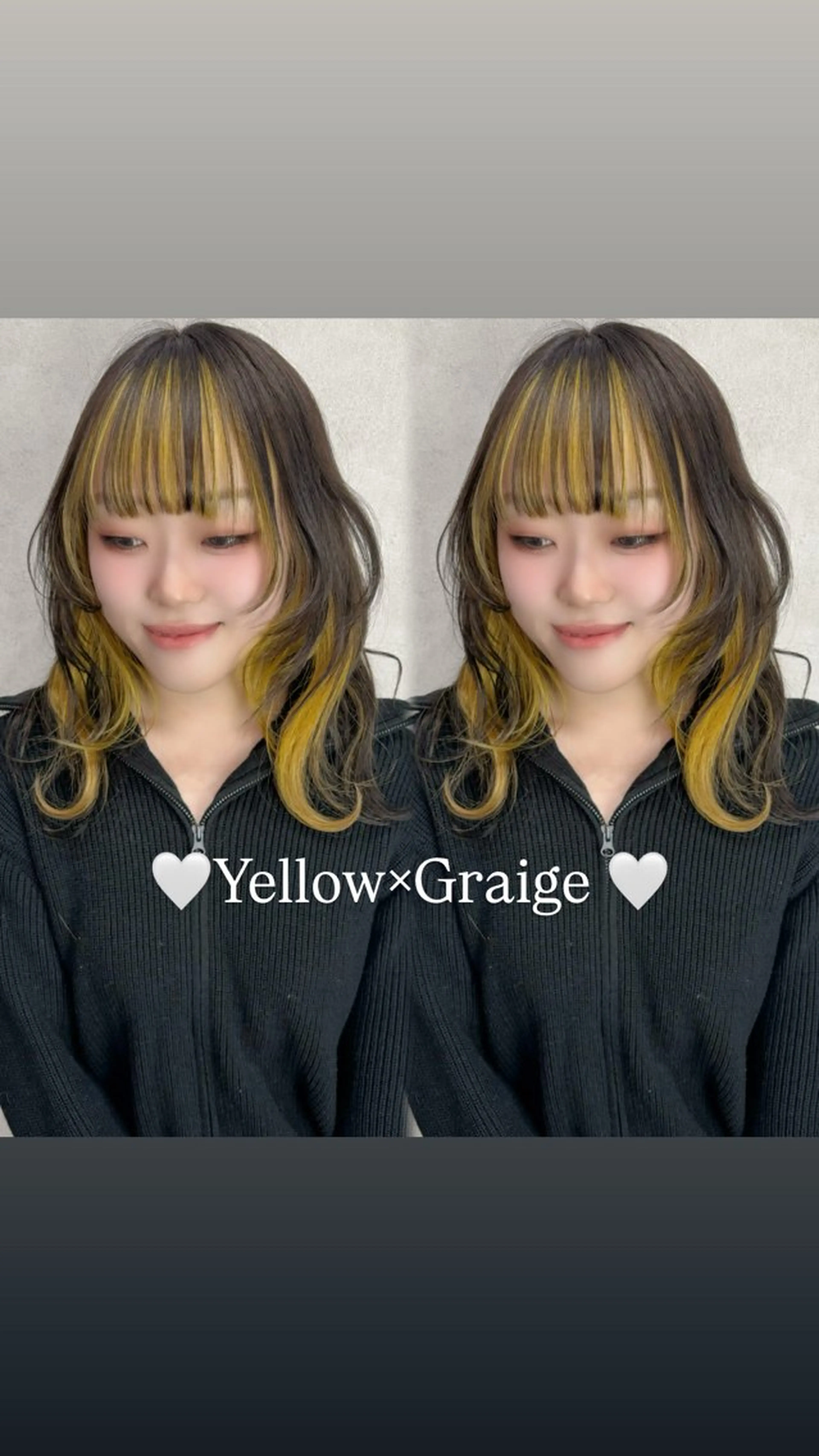 ミディアム カラー ブリーチ グレージュ イエローカラー ヘアカラー 💎色落ち綺麗に白肌 ラベンダー💎りんのヘアスタイル