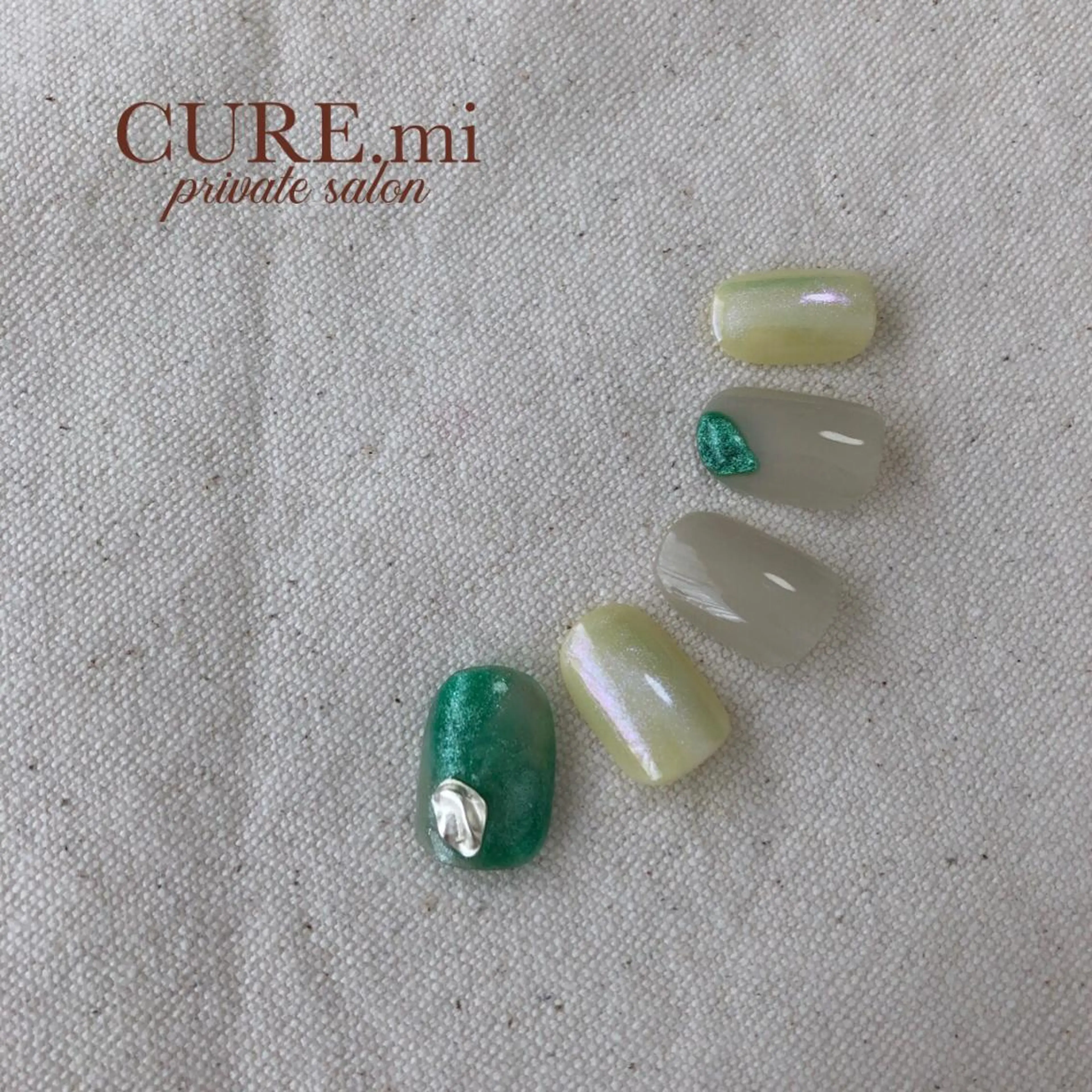ネイル グリーン マグネットネイル ハンドネイル ハンドケア 伊藤 美香のその他イメージ