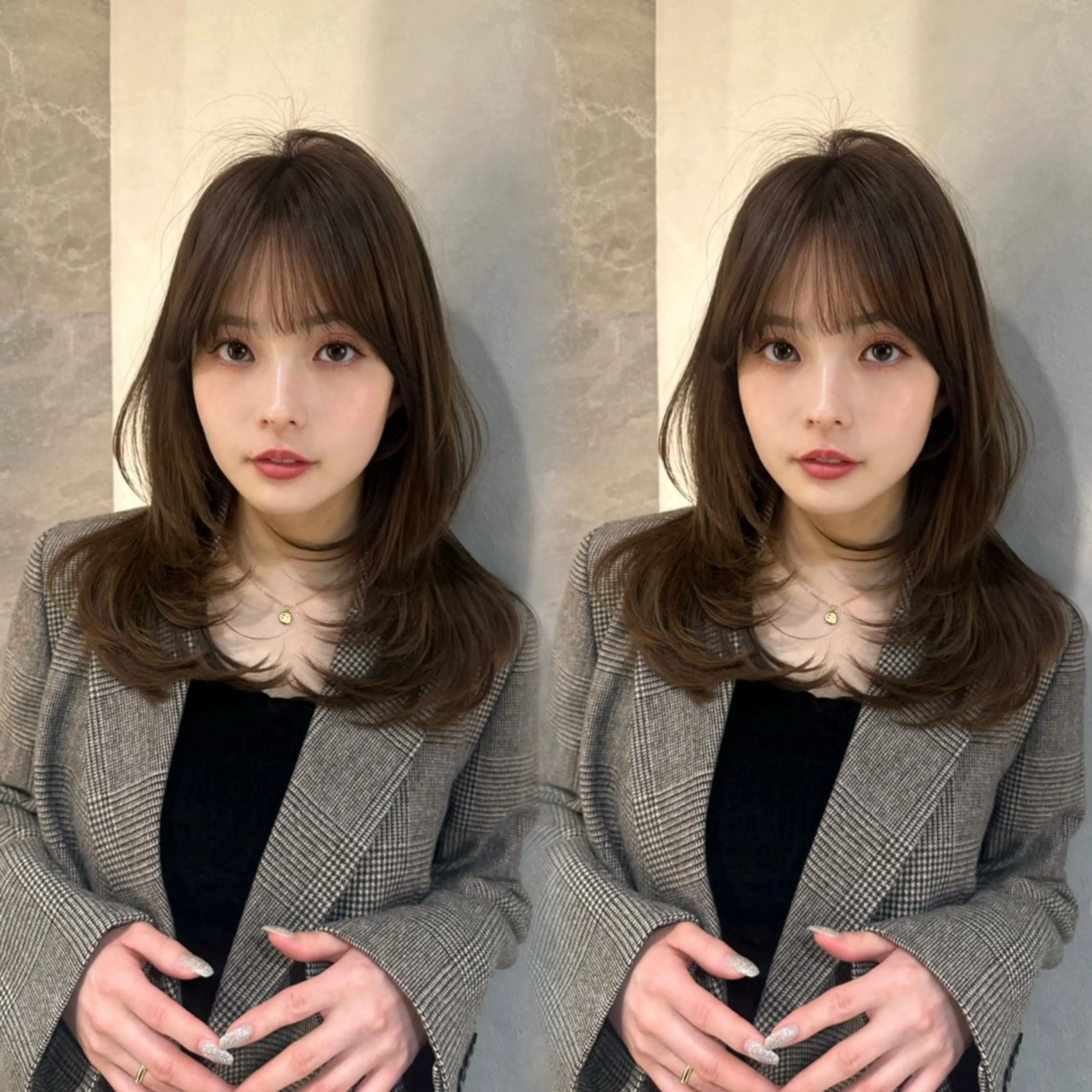 セミロング カット ヘアカラー トリートメント lond rouge所属・🍂透明感カラー 美髪矯正　YUTOのヘアスタイル