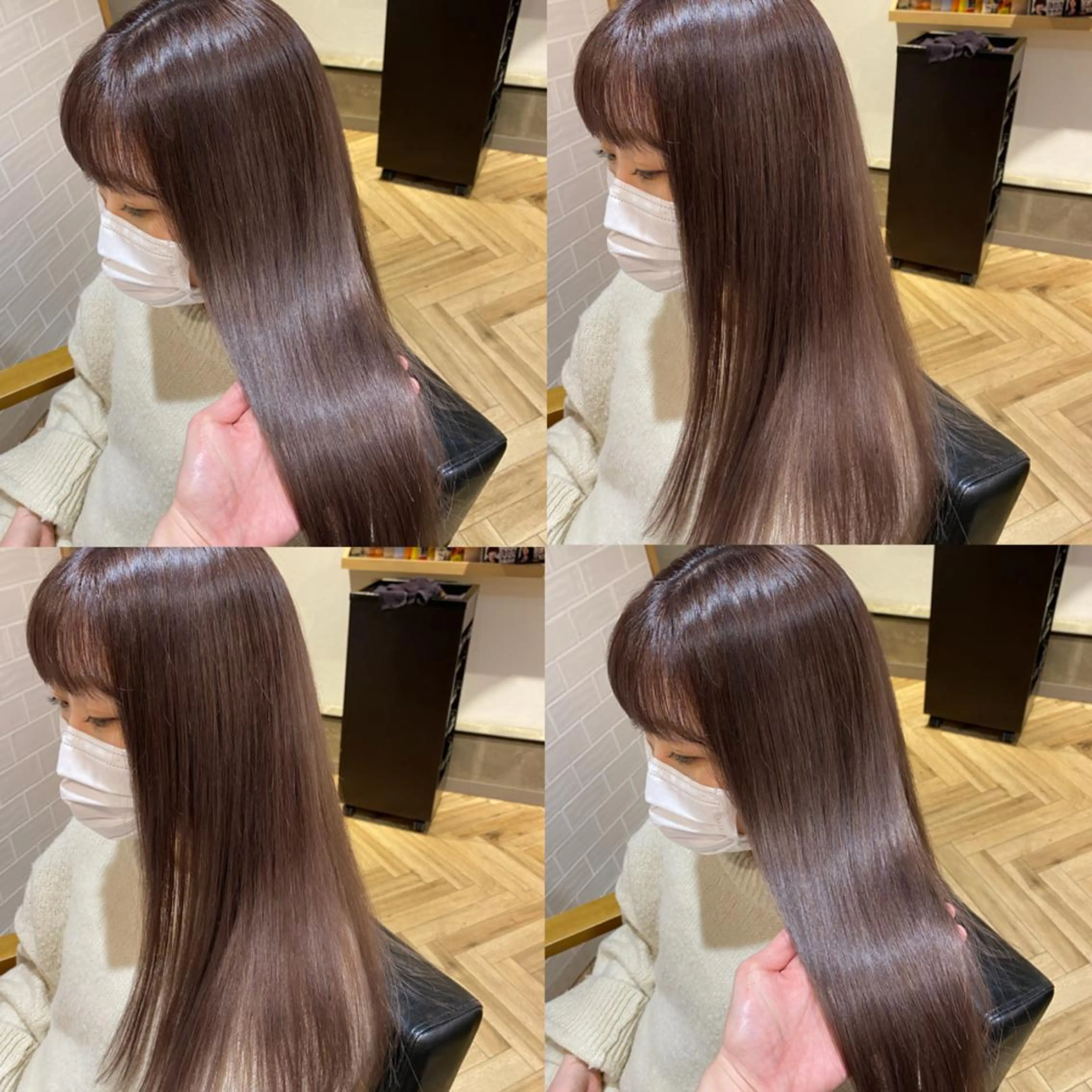 ロング カラー ベージュカラー 透明感カラー 艶カラー/韓国顔周り 🎀mamiのヘアスタイル