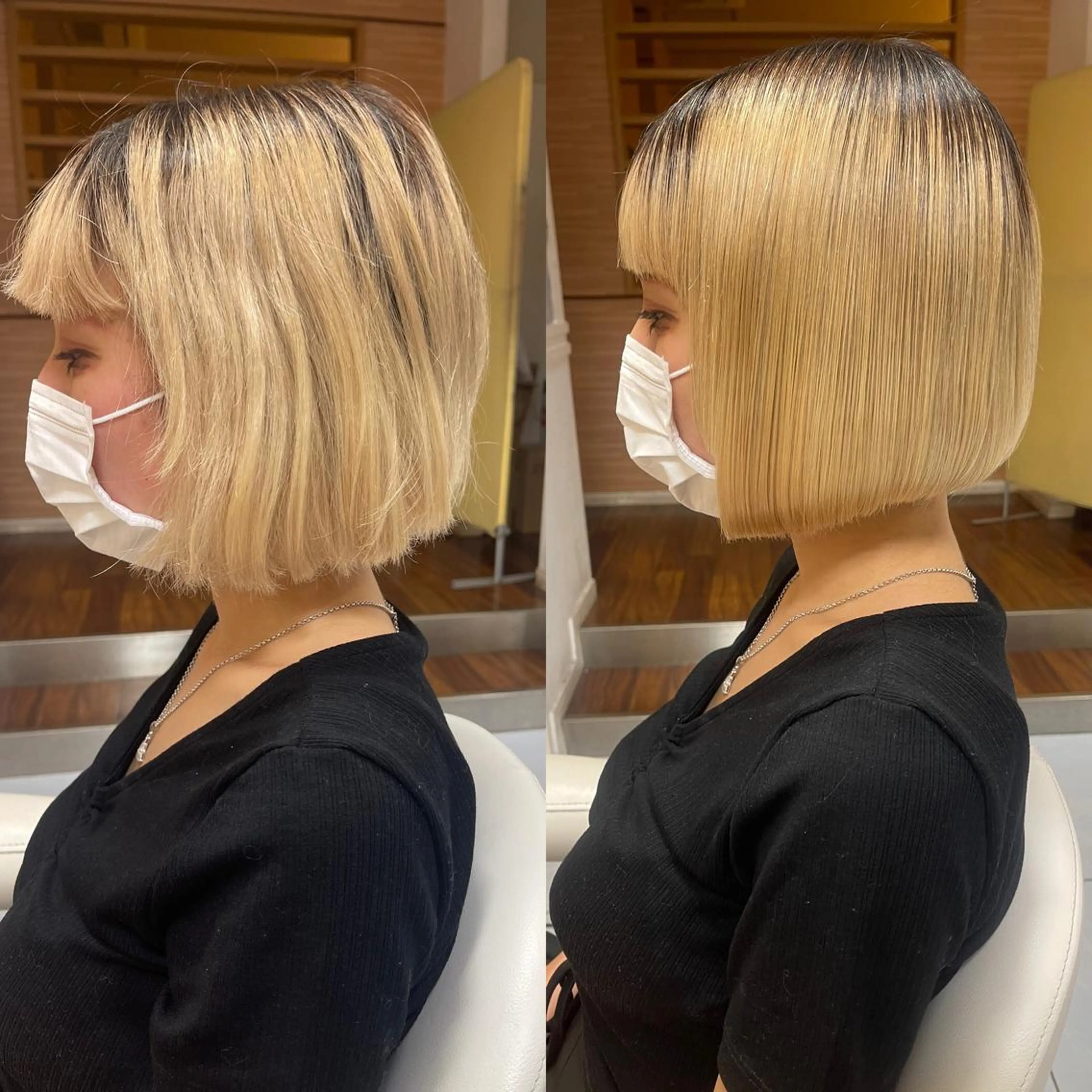 ショート パーマ 縮毛矯正 トリートメント 髪質改善/縮毛矯正 /ブリーチ矯正/岡部のヘアスタイル