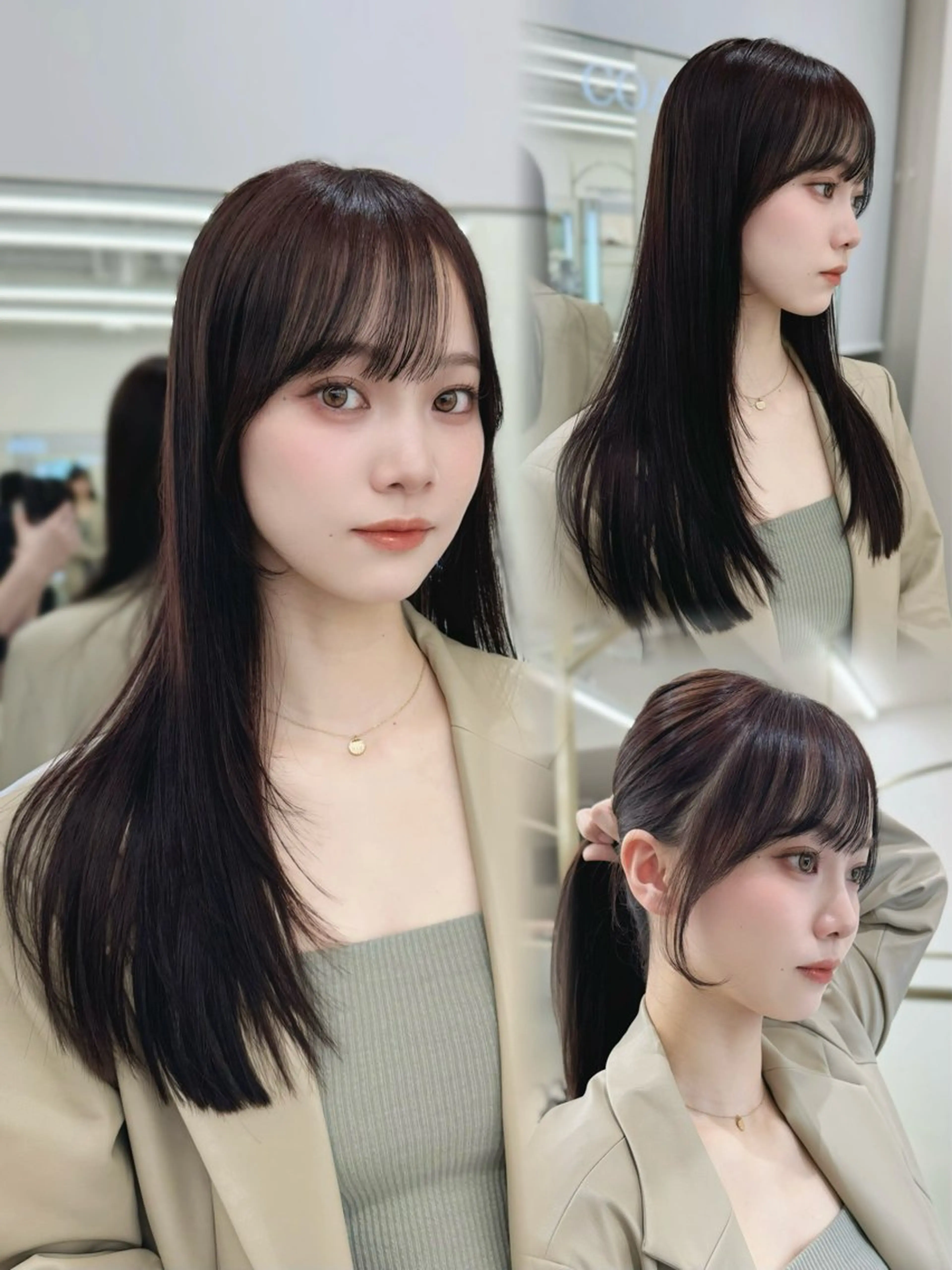 ロング カラー COA GINZA 空也/前髪/顔まわりのヘアスタイル