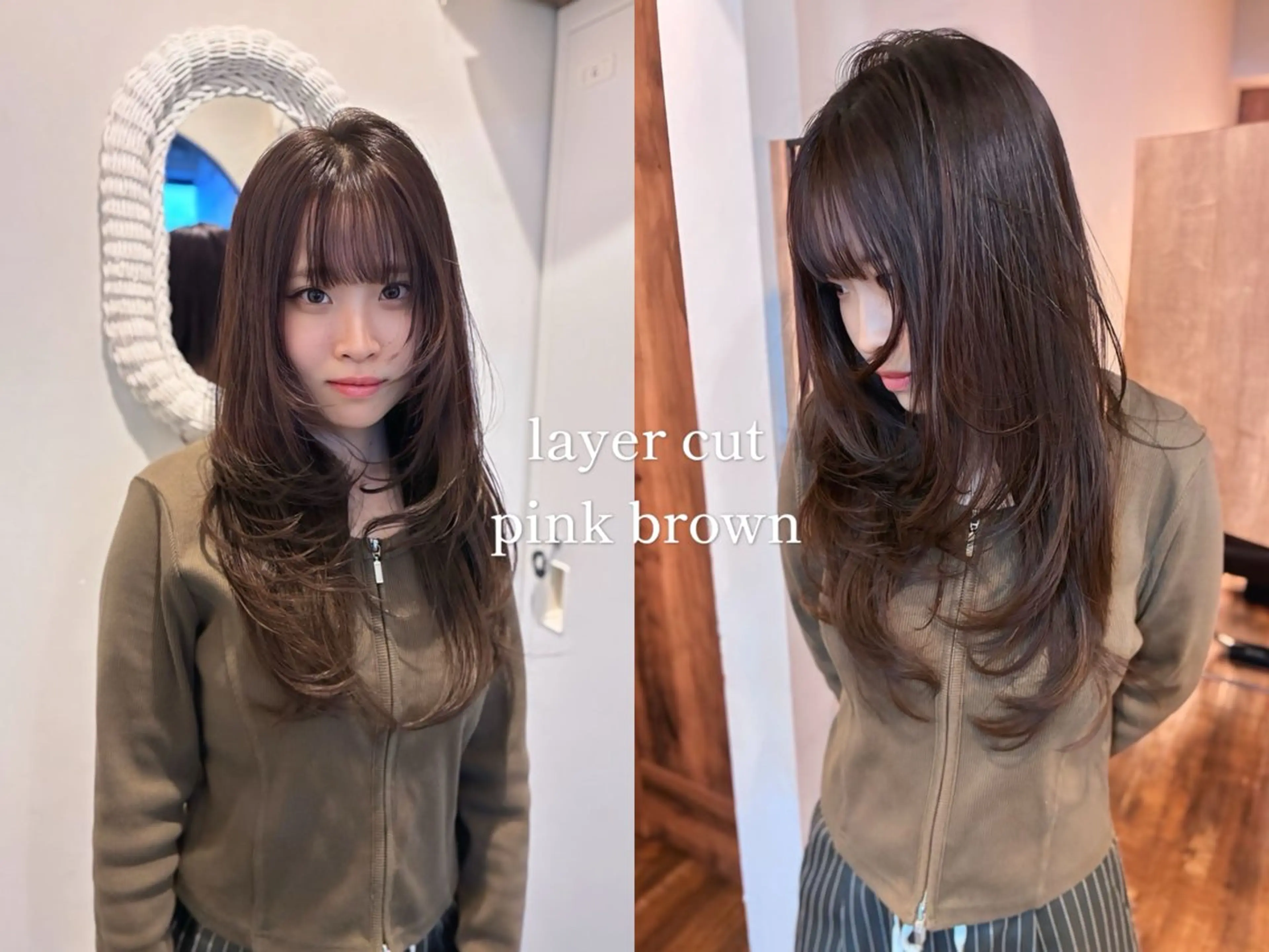 セミロング カラー ベージュカラー 透明感カラー ラベンダーカラー オリーブベージュ くびれヘア カット ヘアカラー SEIRA🤍 レイヤーカットのヘアスタイル